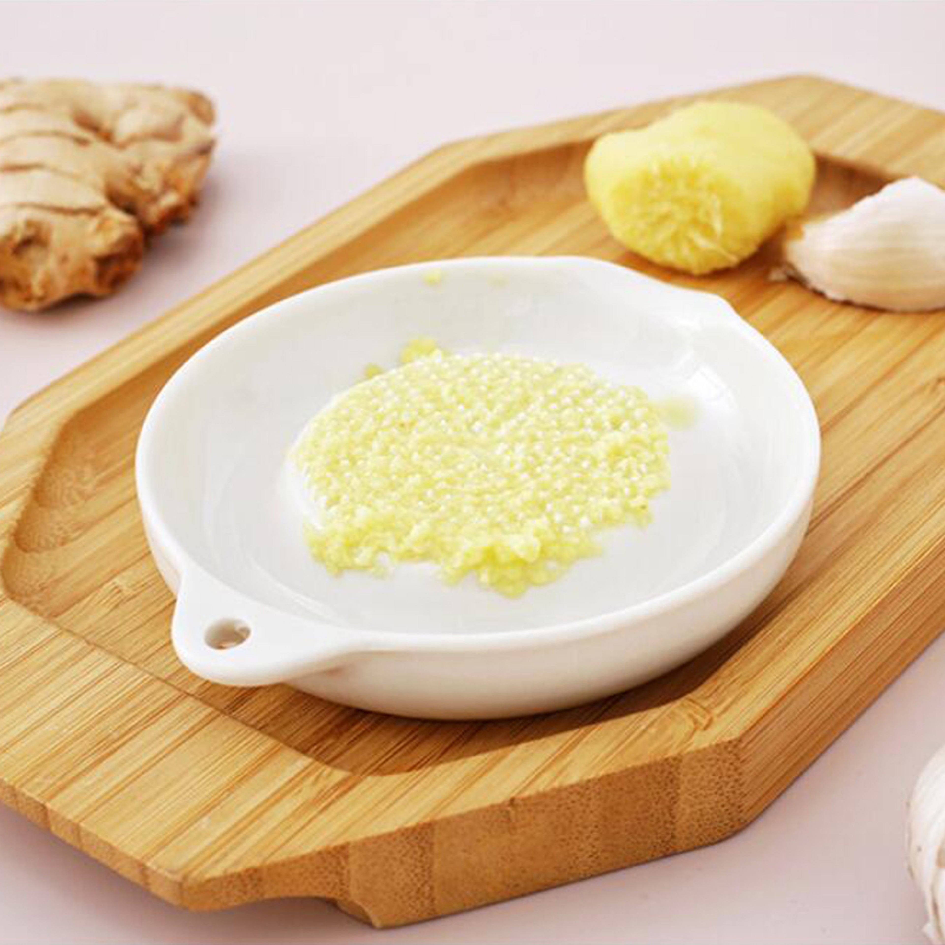 Ceramic Ginger Grater Tool Hand Grinder, Garlic Masher White Porcelain, Simple Style Carrot Ginger Grinding Kitchen Tool – view 5