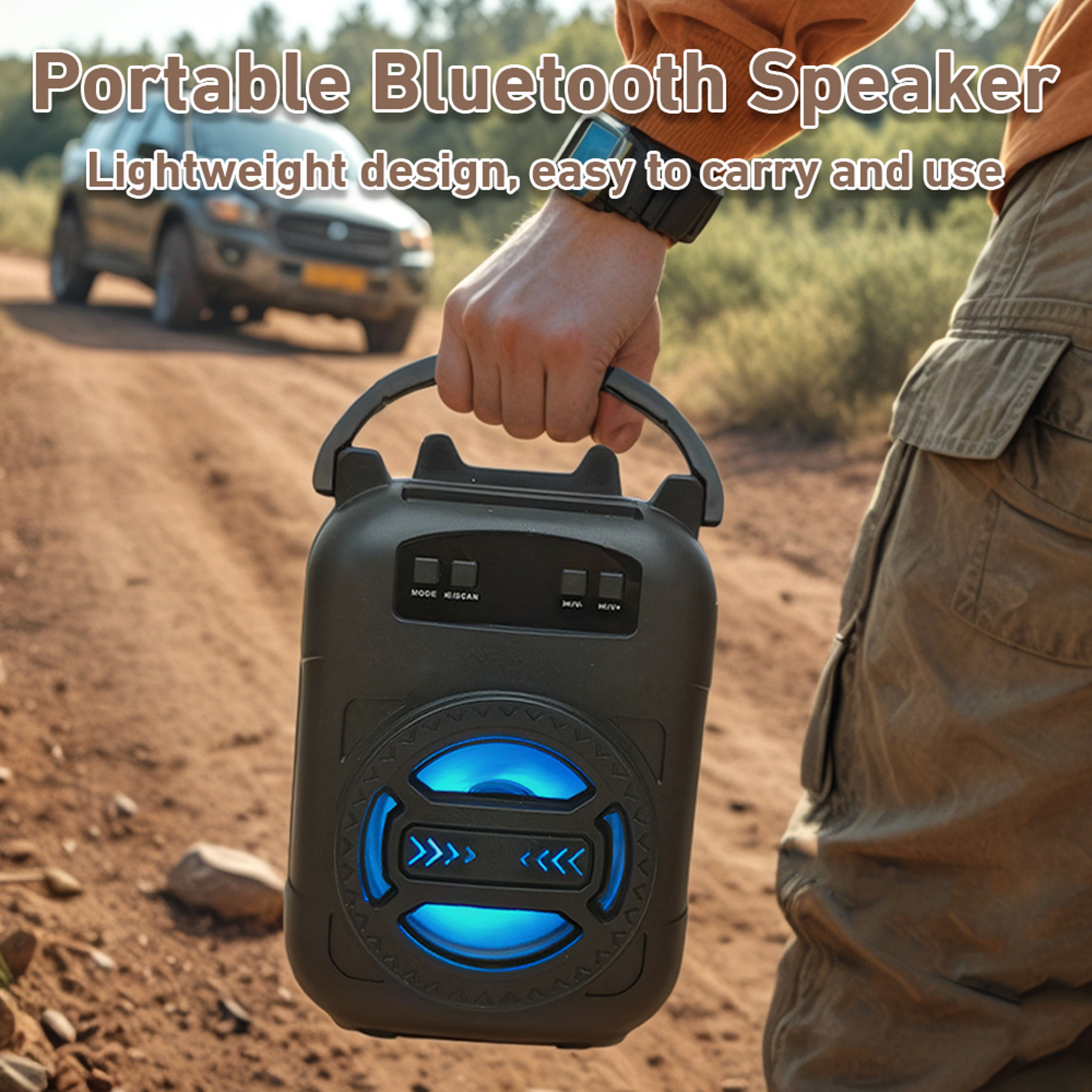 Portable Wireless Sound Box Subwoofers, New Bluetooth Speaker LED Light, Home Outdoor Square Dancing Speaker – view 3