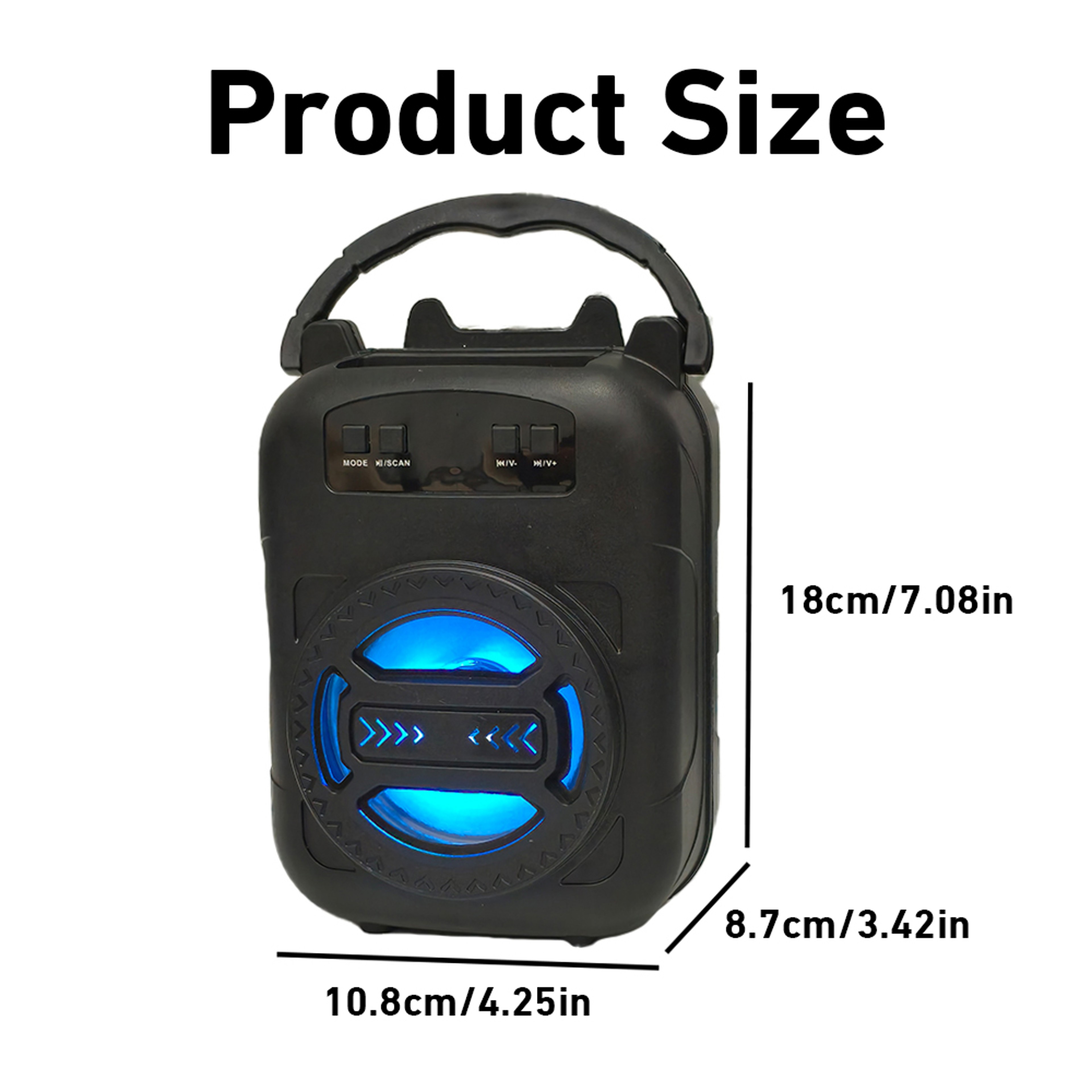 Portable Wireless Sound Box Subwoofers, New Bluetooth Speaker LED Light, Home Outdoor Square Dancing Speaker – view 6