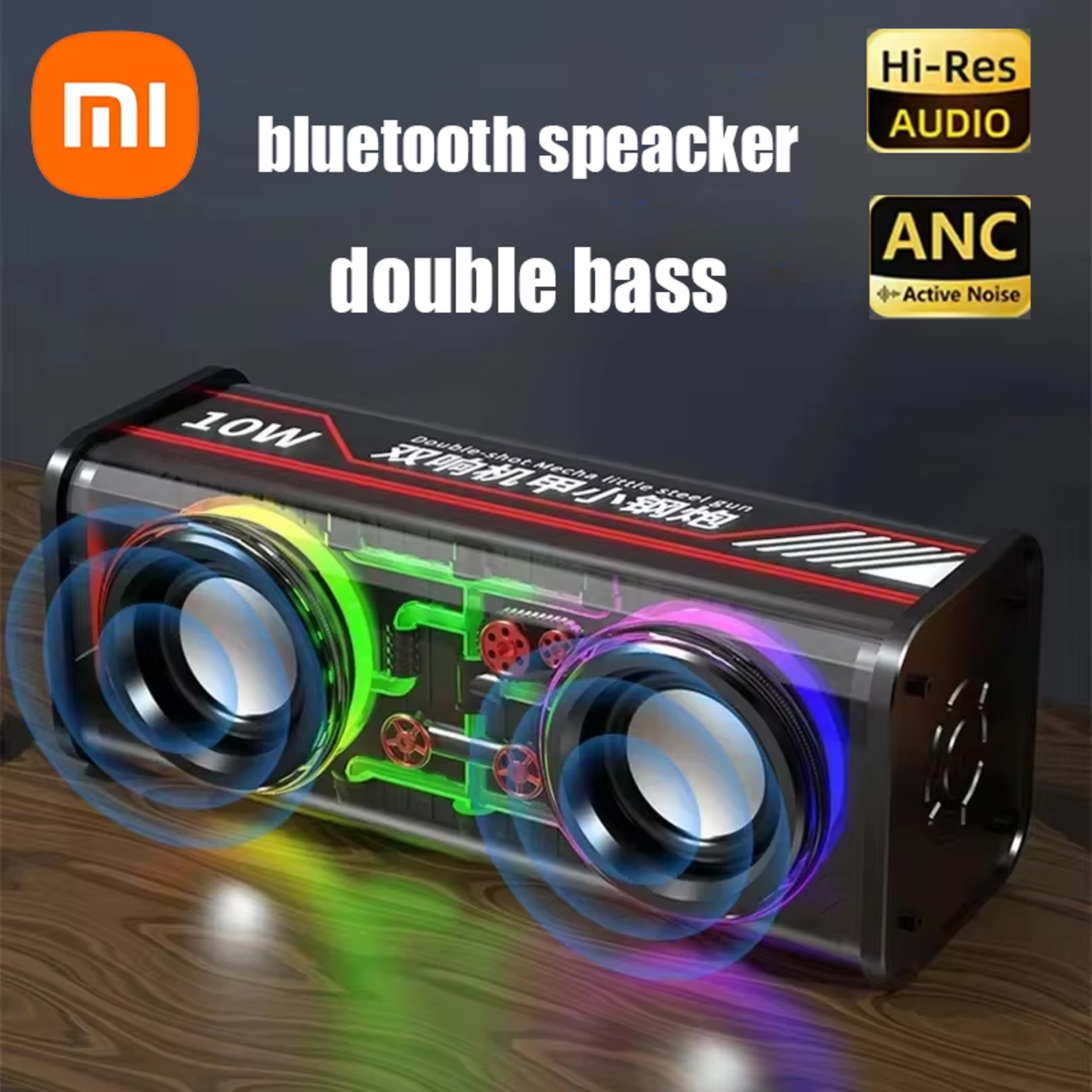 Xiaomi Bluetooth Speakers 5.3 V8 Mecha Subwoofer, RGB Stereo TWS Sound System, Mini Wireless Loudspeaker for Party – view 1