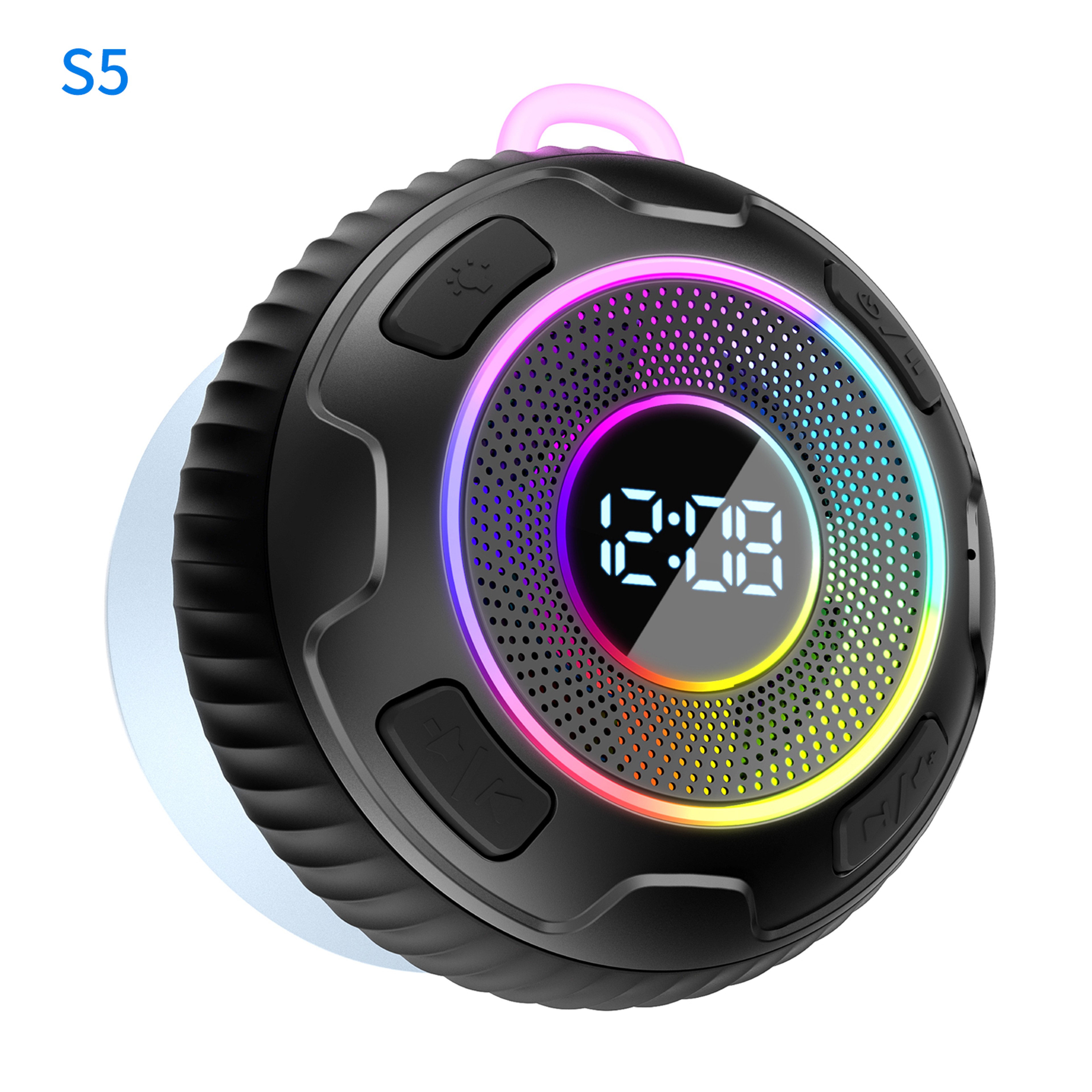 ENC Bluetooth Shower Speaker, Wireless Speaker S5 IPX7 Waterproof, Subwoofer Bass, Built-in Mic, 10H Battery – view 1