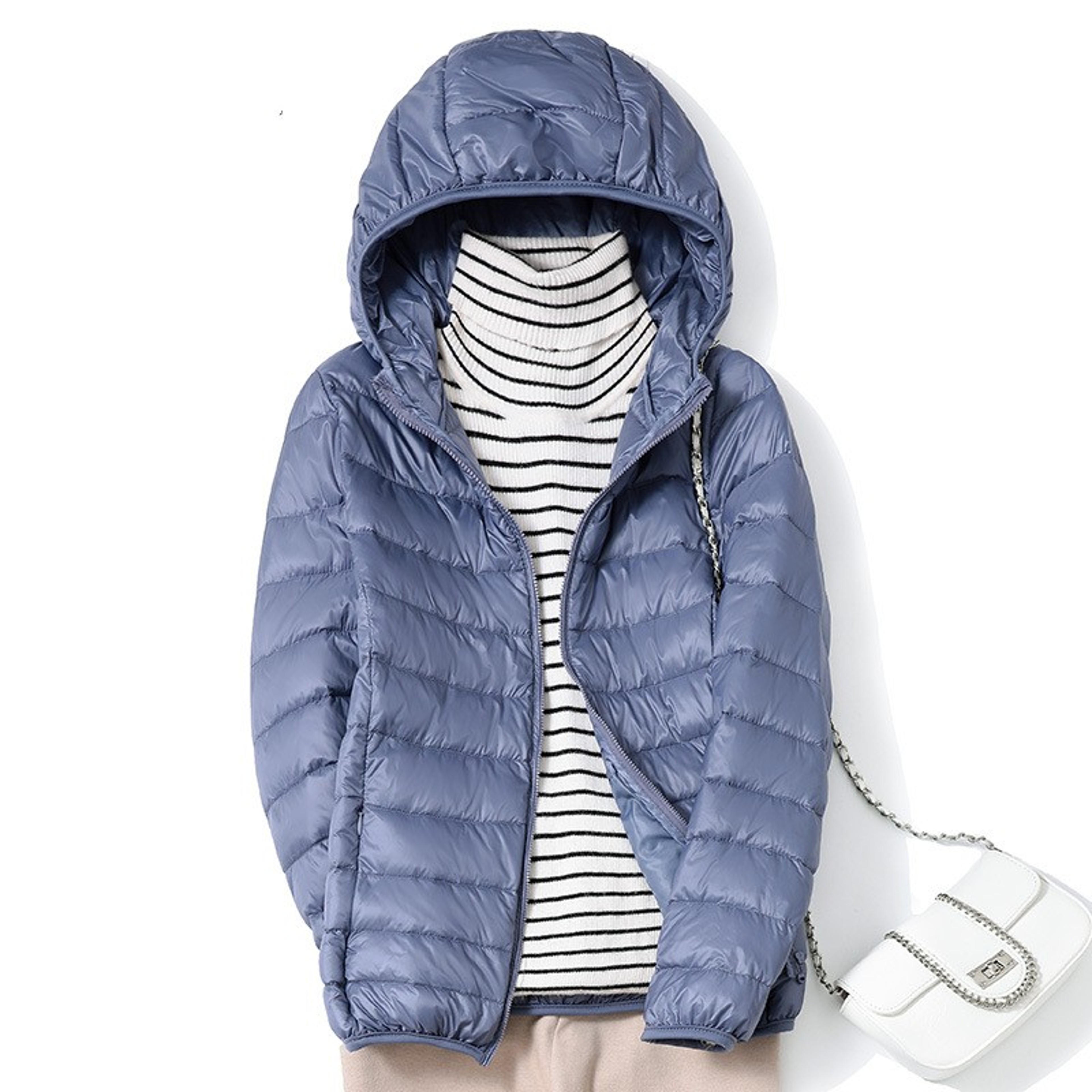 Women Fashion Short Puffer Jackets, Ultralight Thin Packable Coats,Sweet Style Down Outerwear – view 16