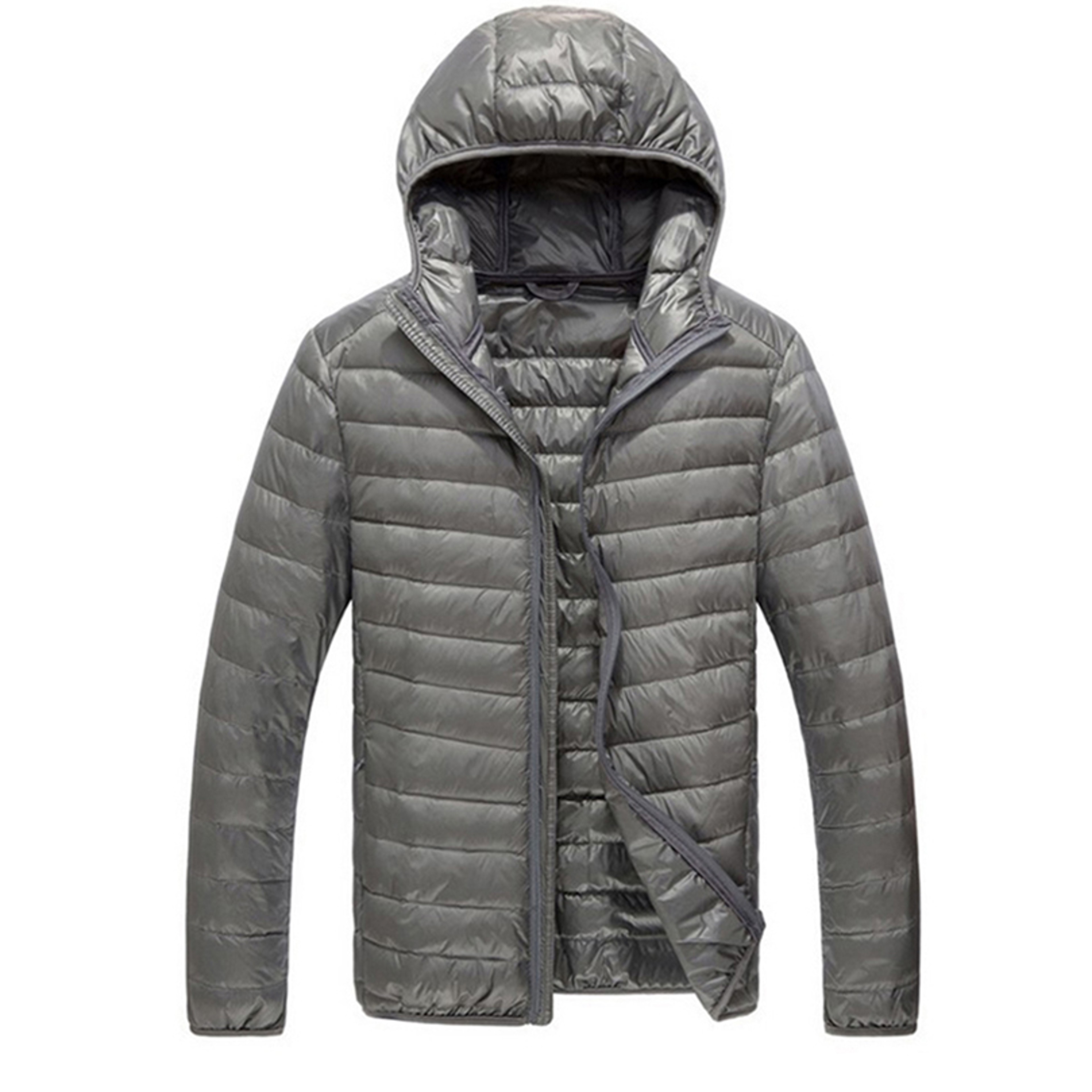 Lightweight Winter Down Jacket For Men Ultra Light Packable Puffer Padded Hooded Coat Breathable 7