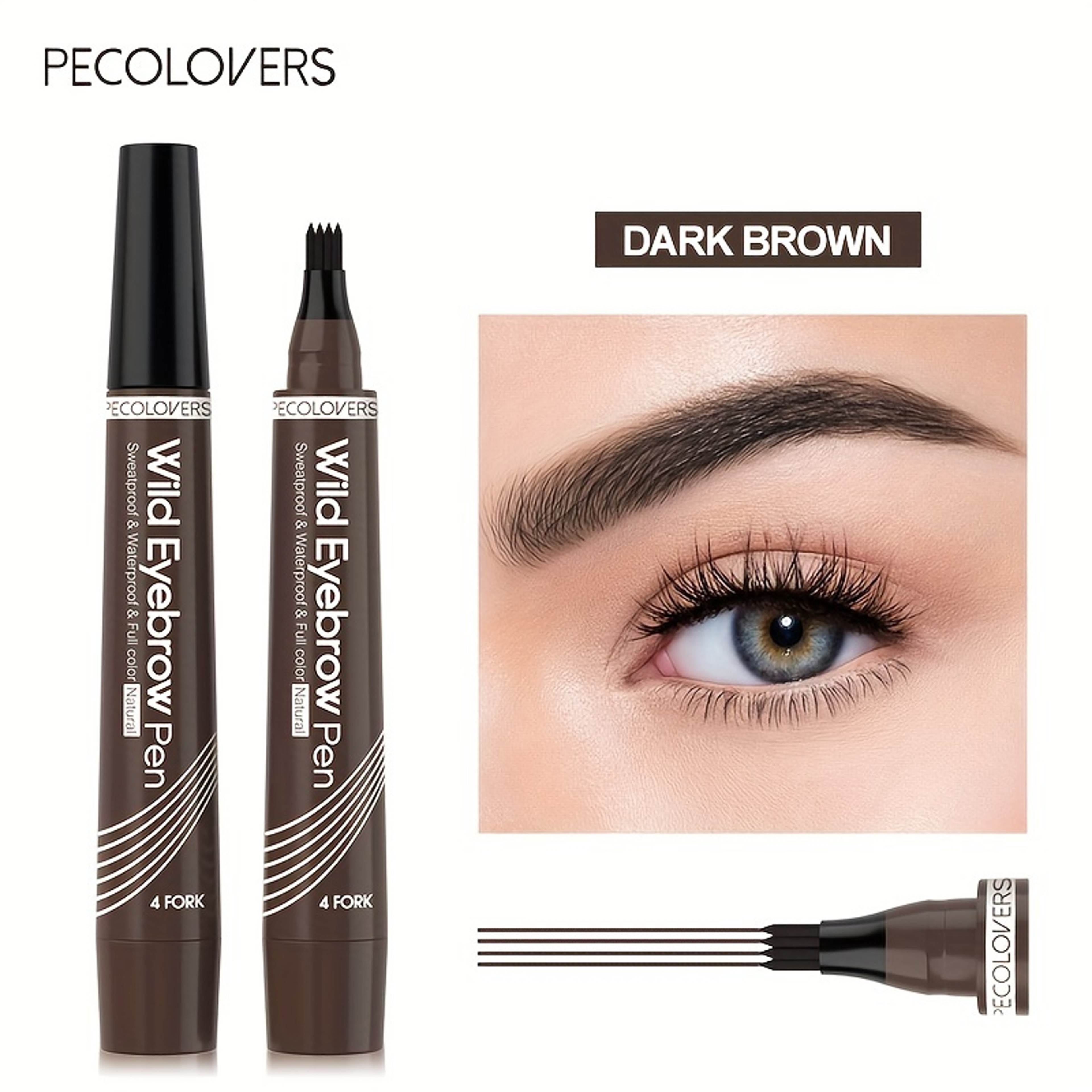 Split Tip Eyebrows Pen, Eyebrow Tattoo Pen Waterproof, Eyebrow Pen Waterproof, Liquid Black Eyebrow Makeup Pencil – view 8