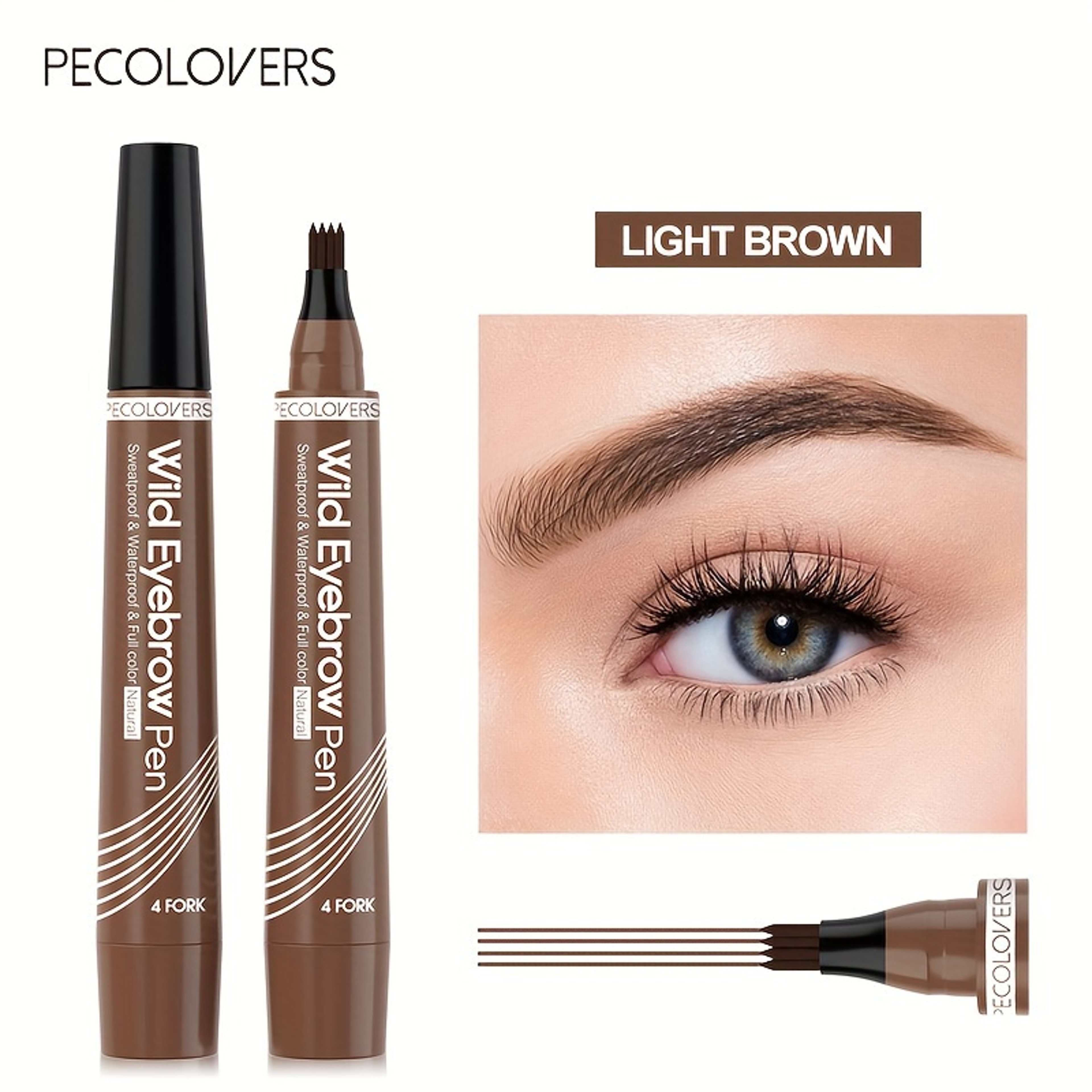 Split Tip Eyebrows Pen, Eyebrow Tattoo Pen Waterproof, Eyebrow Pen Waterproof, Liquid Black Eyebrow Makeup Pencil – view 11