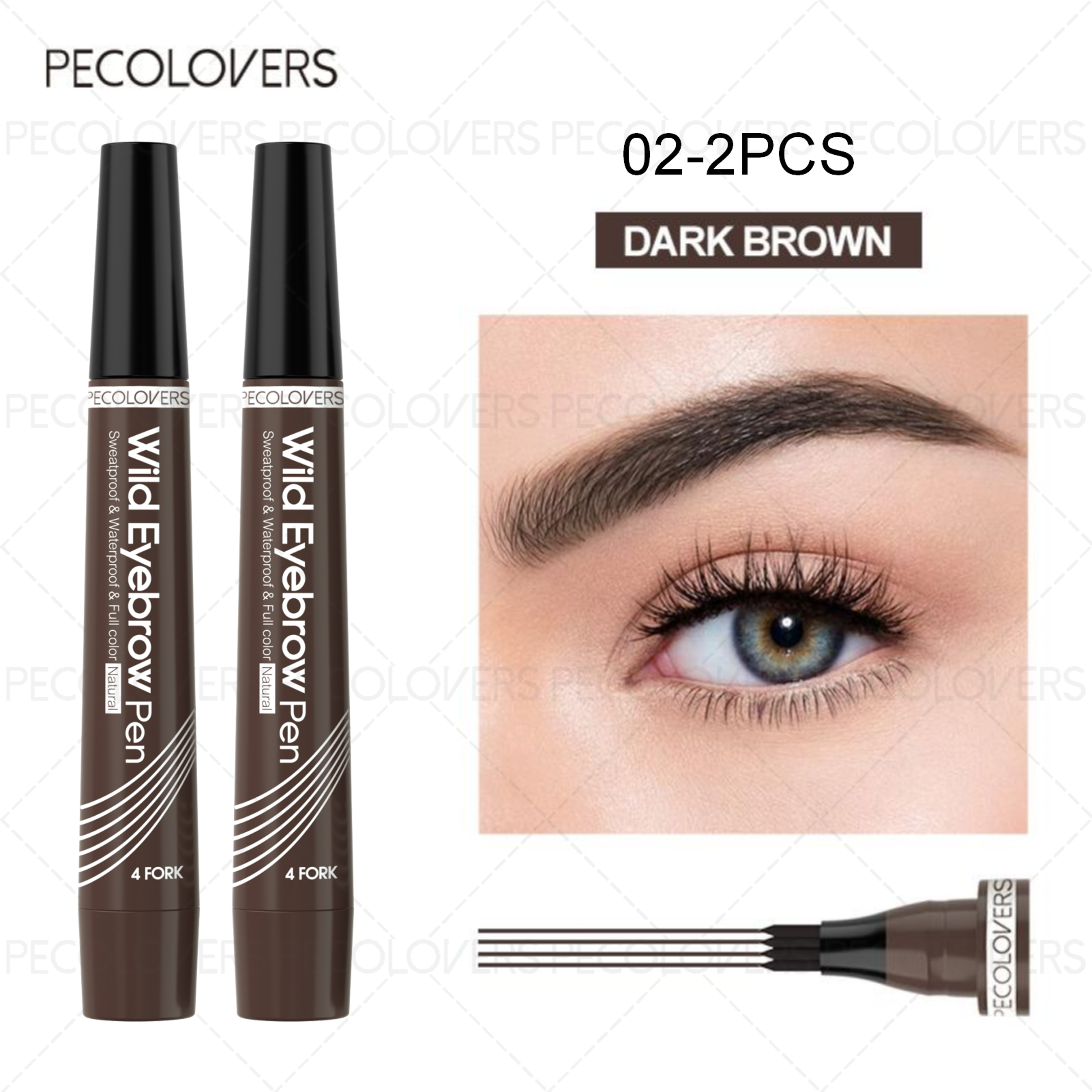 Split Tip Eyebrows Pen, Eyebrow Tattoo Pen Waterproof, Eyebrow Pen Waterproof, Liquid Black Eyebrow Makeup Pencil – view 16