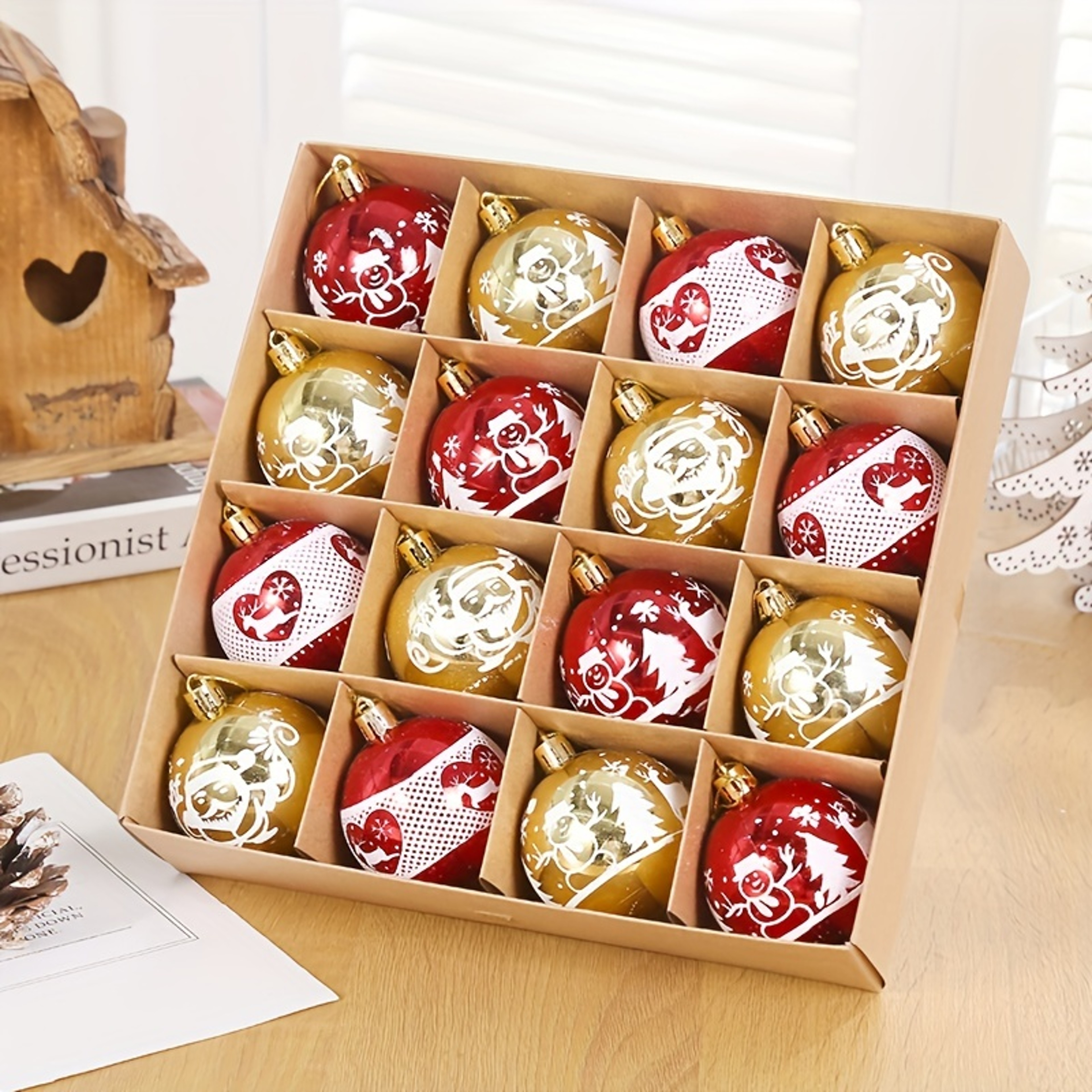 Christmas Tree Decoration Ornaments Christmas Ball Set New Year Navidad Pendant Ball Accessories Ho 0
