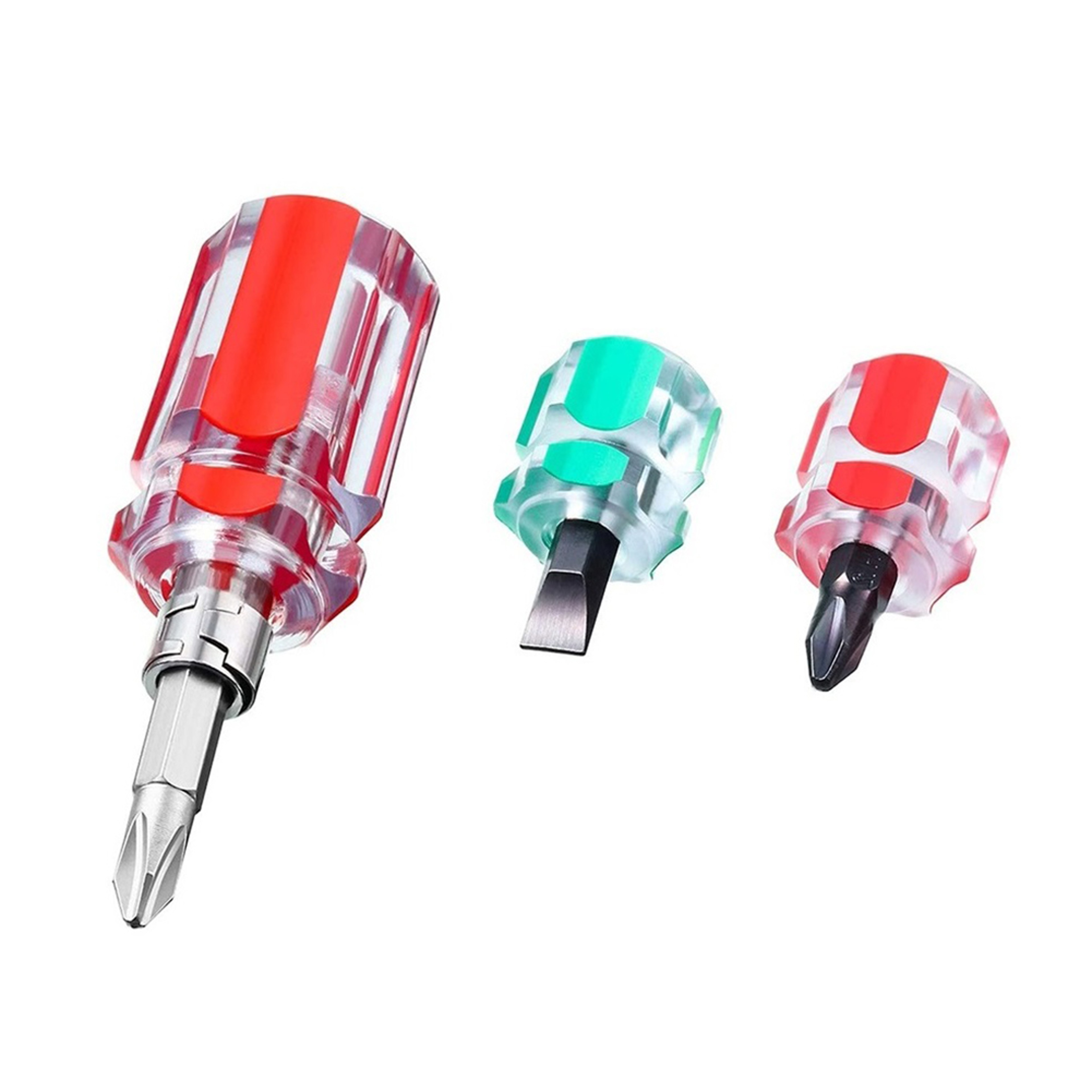 Short Screwdriver Set For Tight Spaces Flat Head And Phillips Repair Tool 1