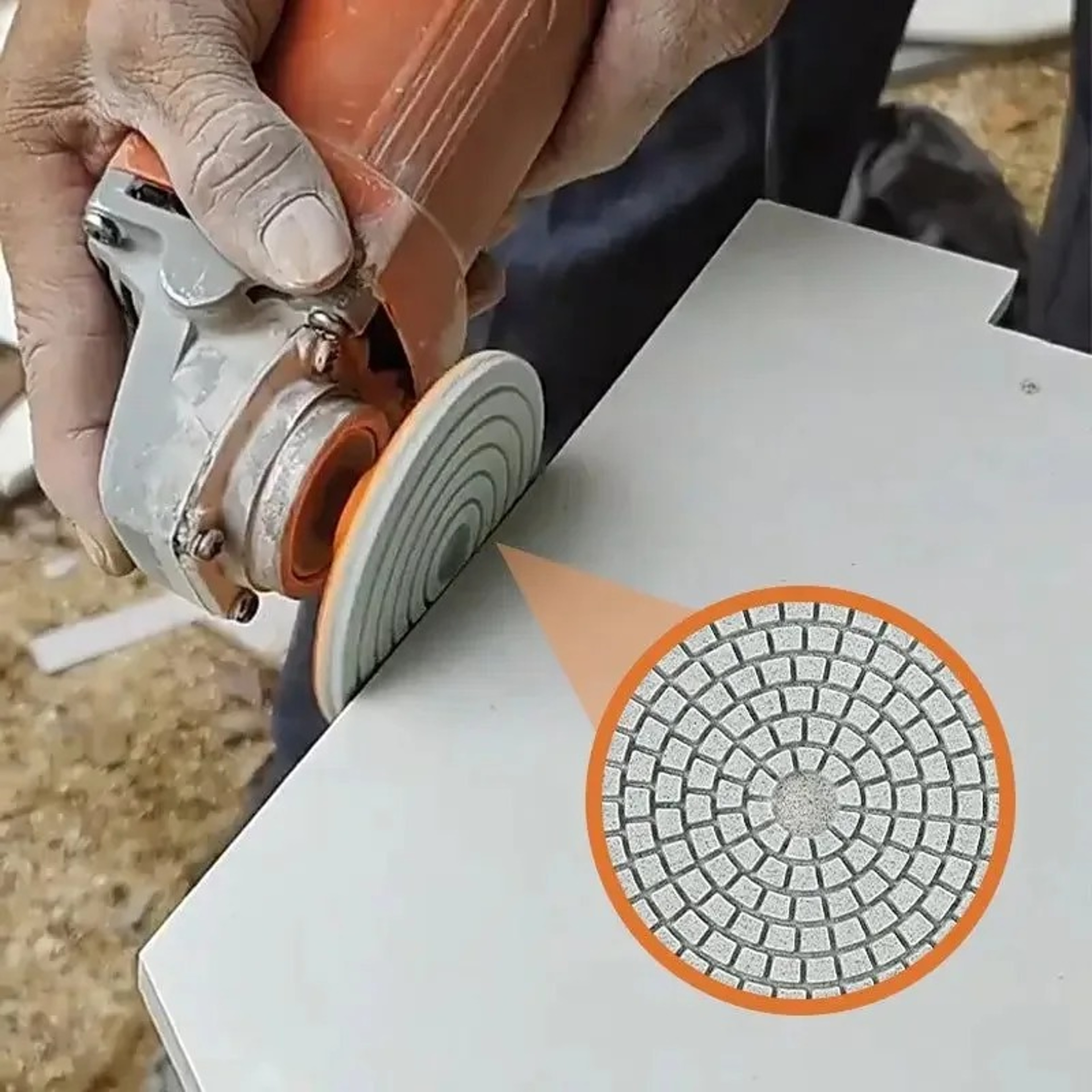 Ceramic Tile Polishing Disc For Angle Grinder Edge Chamfering 0