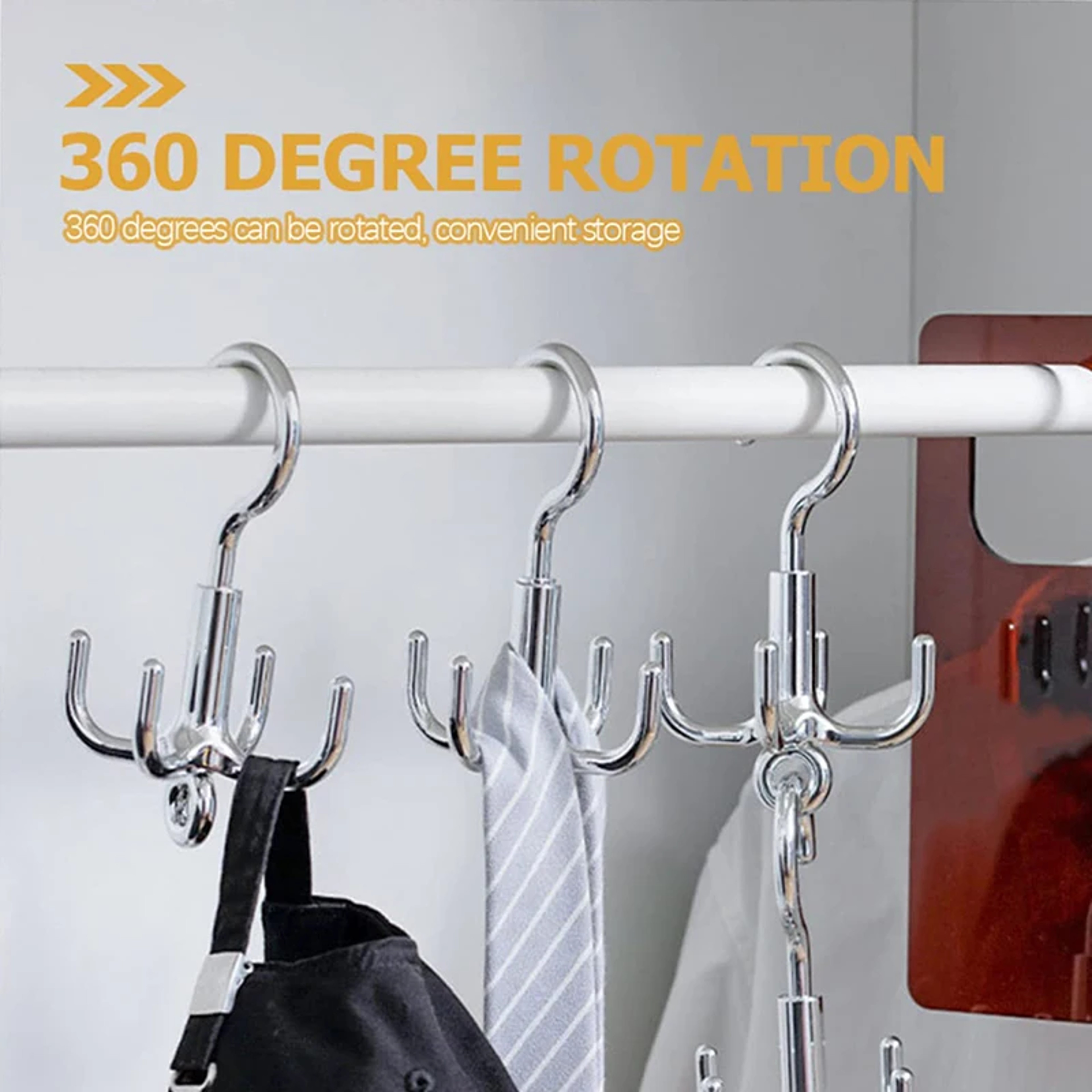 Premium Rotating Clothes Hook & Wardrobe Organizer Space Saving Closet Hook – view 4