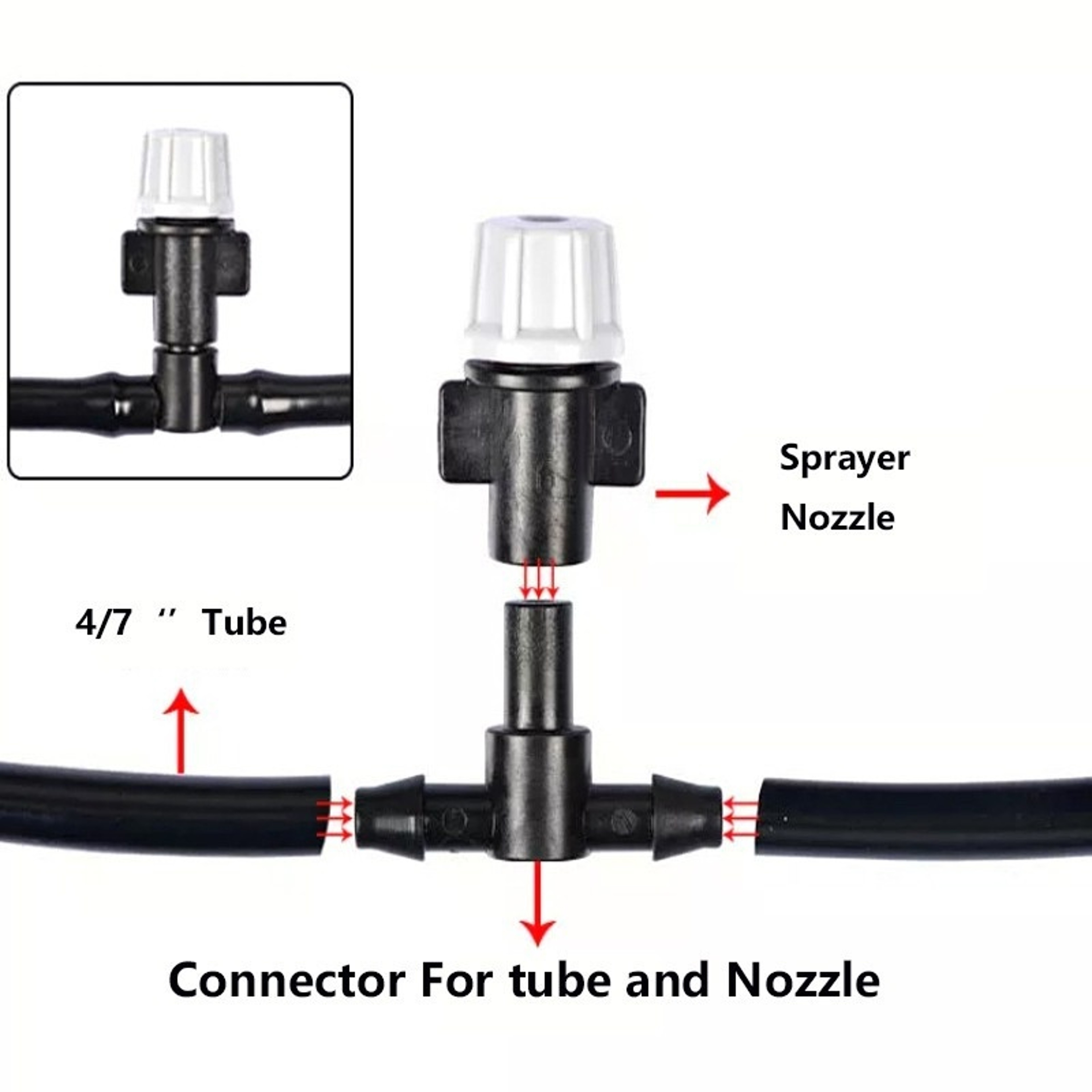 Premium Garden Misting Irrigation Sprinkler System with Adjustable Cooling Nozzles – view 3