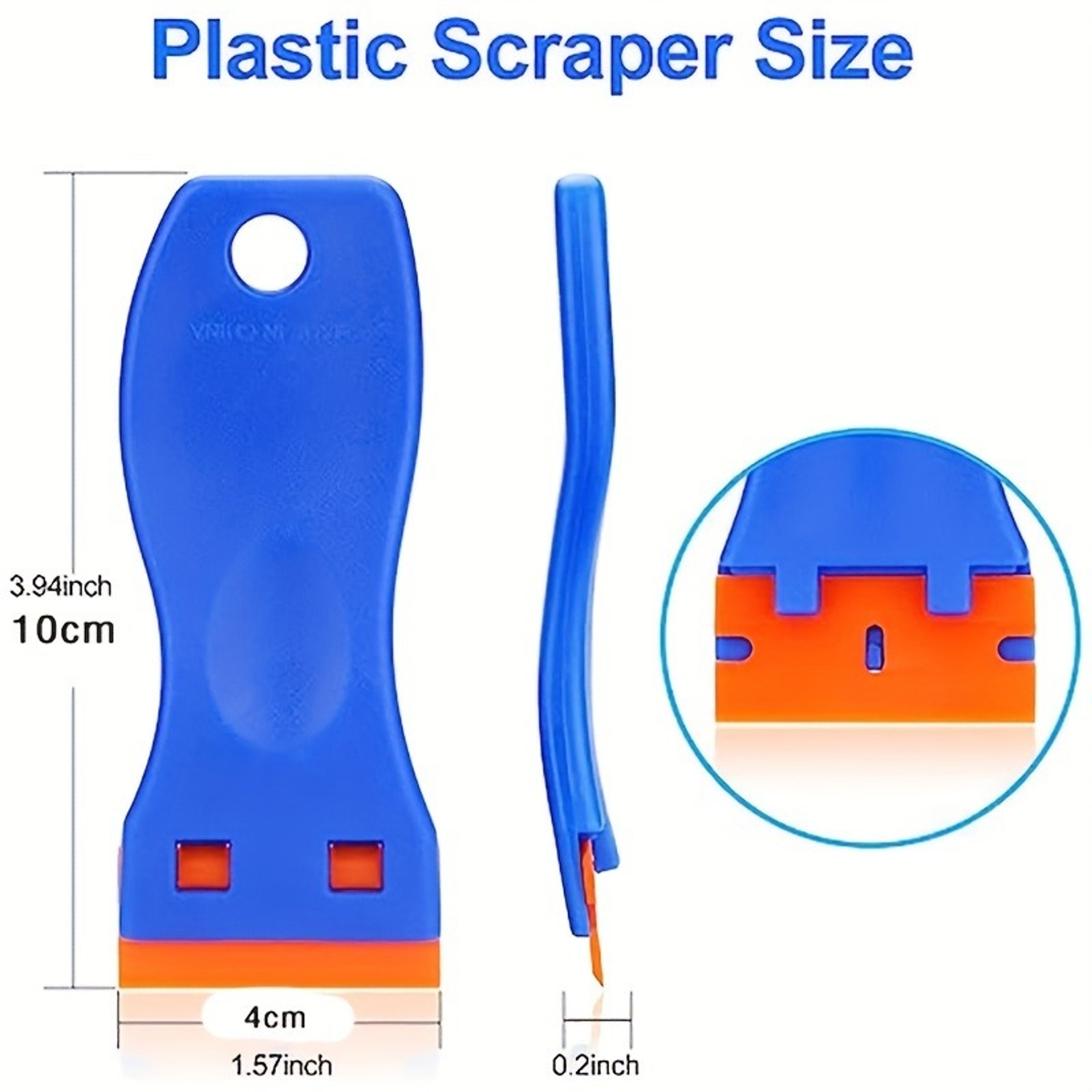 Multipurpose Plastic Razor Blade Scraper Set Scratch Free Car Sticker Remover Tool – view 4