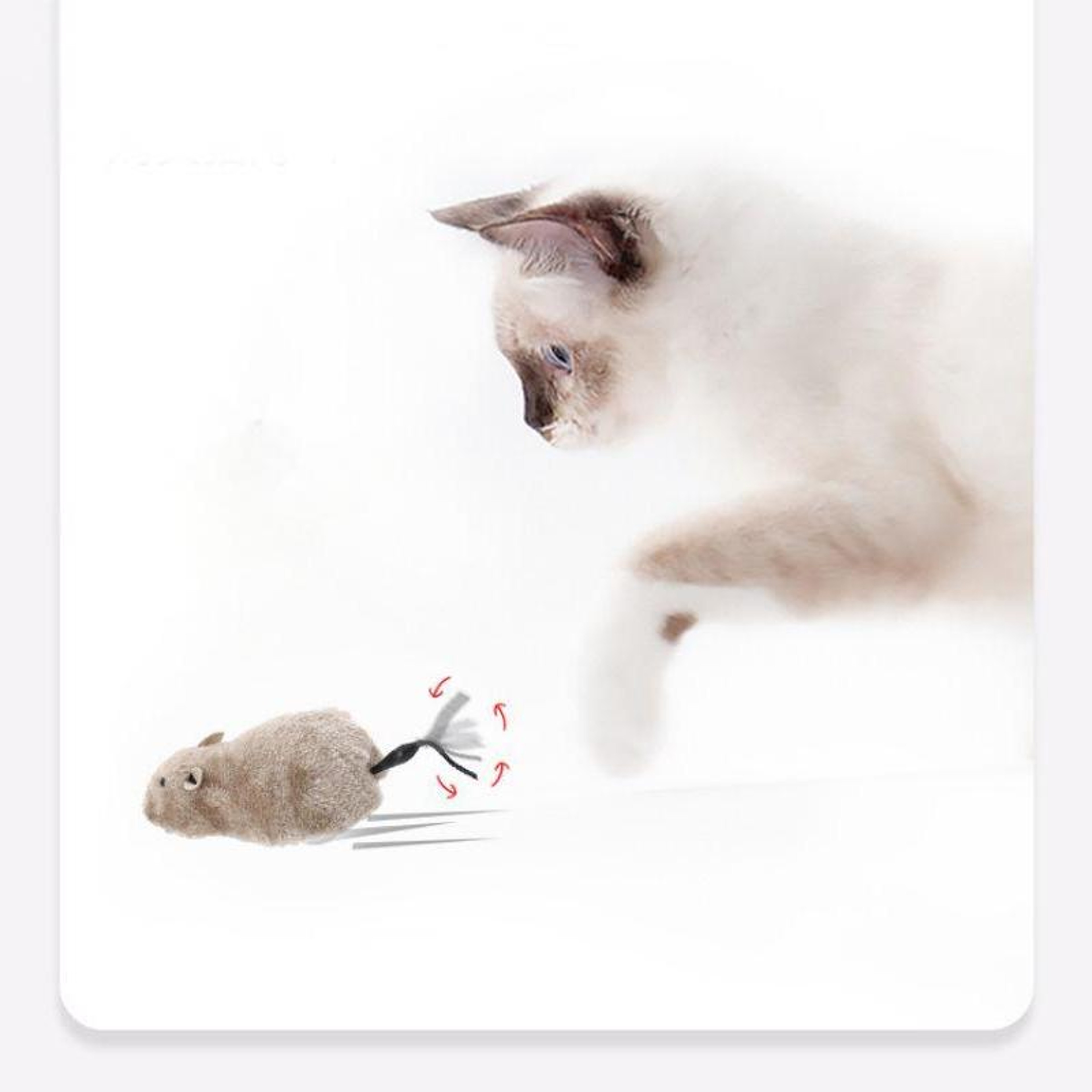 Realistic Plush Running Mouse Toy For Pets 0
