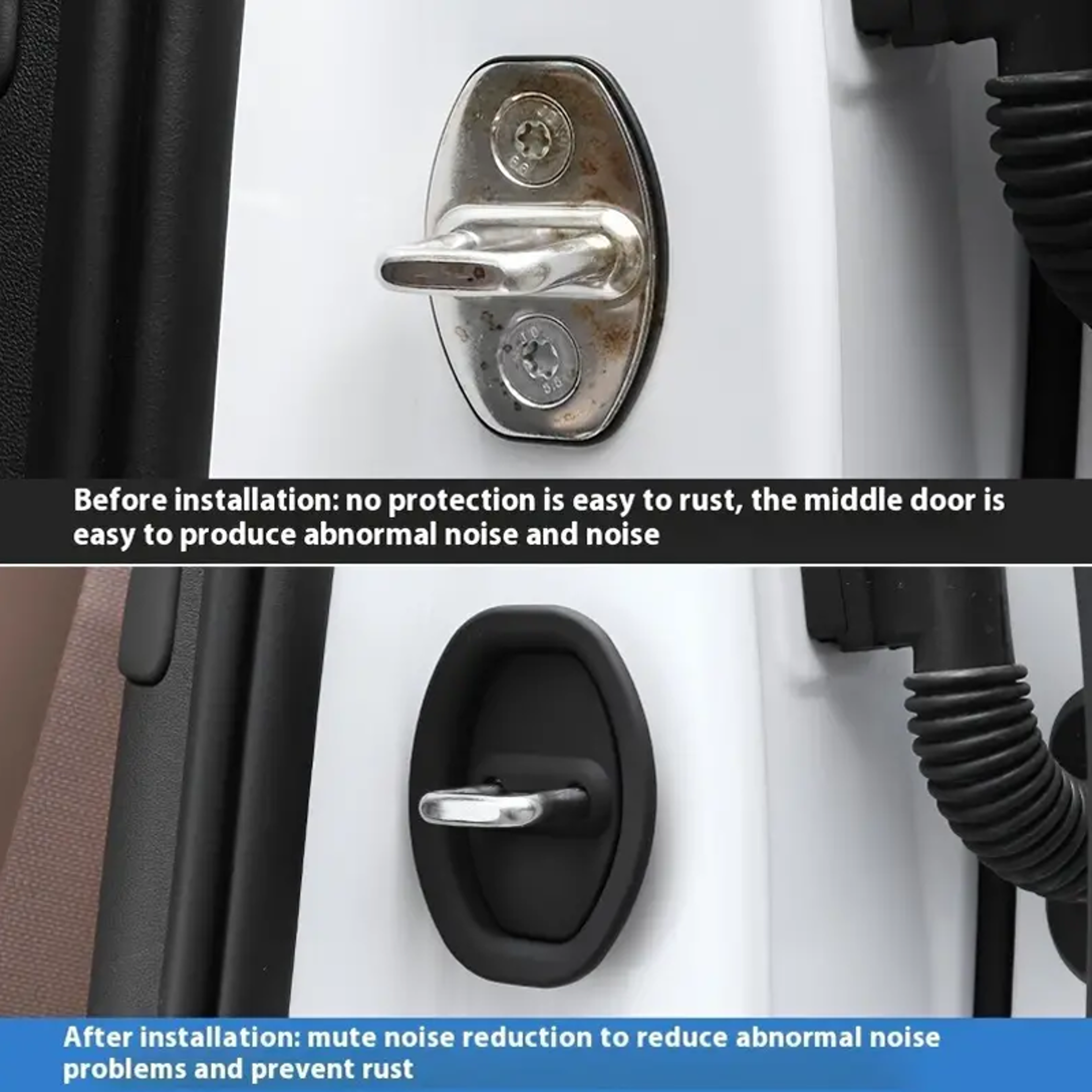 SilentGuard Car Door Shock Absorber Buffer Pads Door Lock Protector Sets – view 4