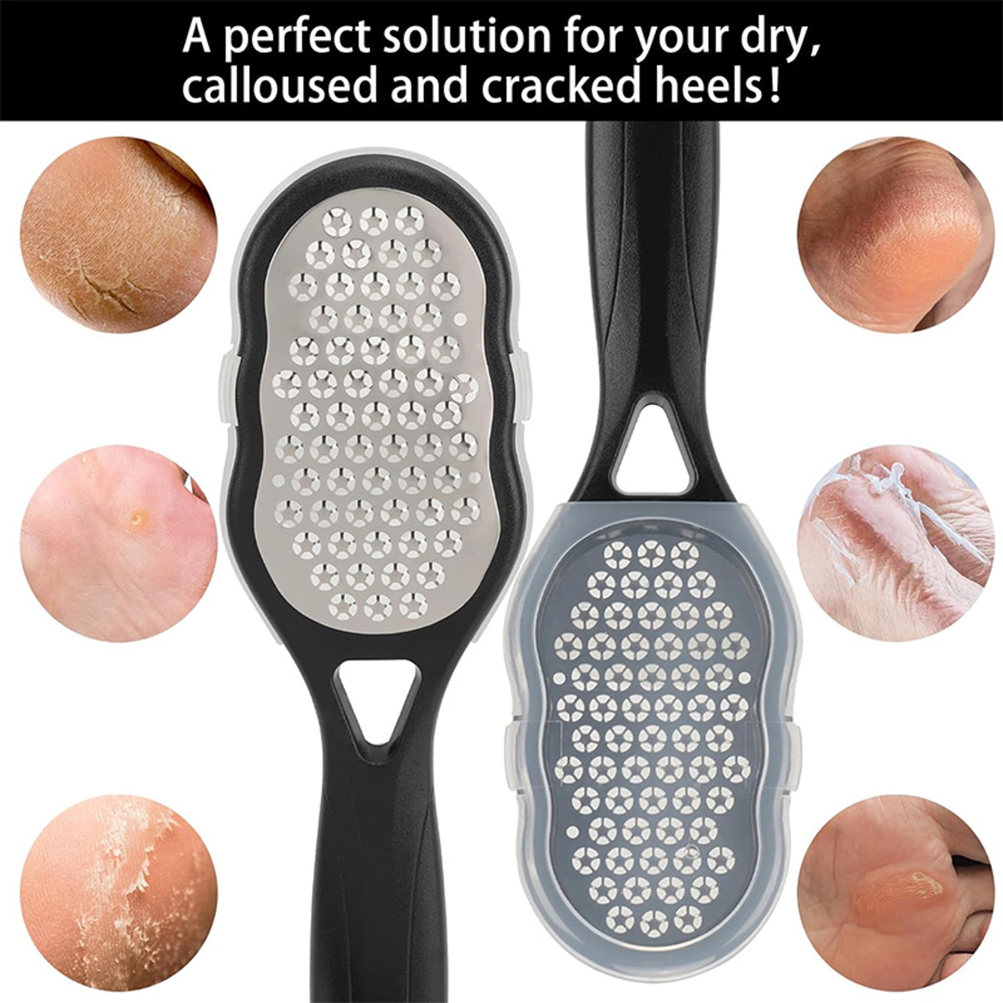 SilkyStep Stainless Steel Callus Remover Foot File for Cracked Heels & Smooth Feet – view 2