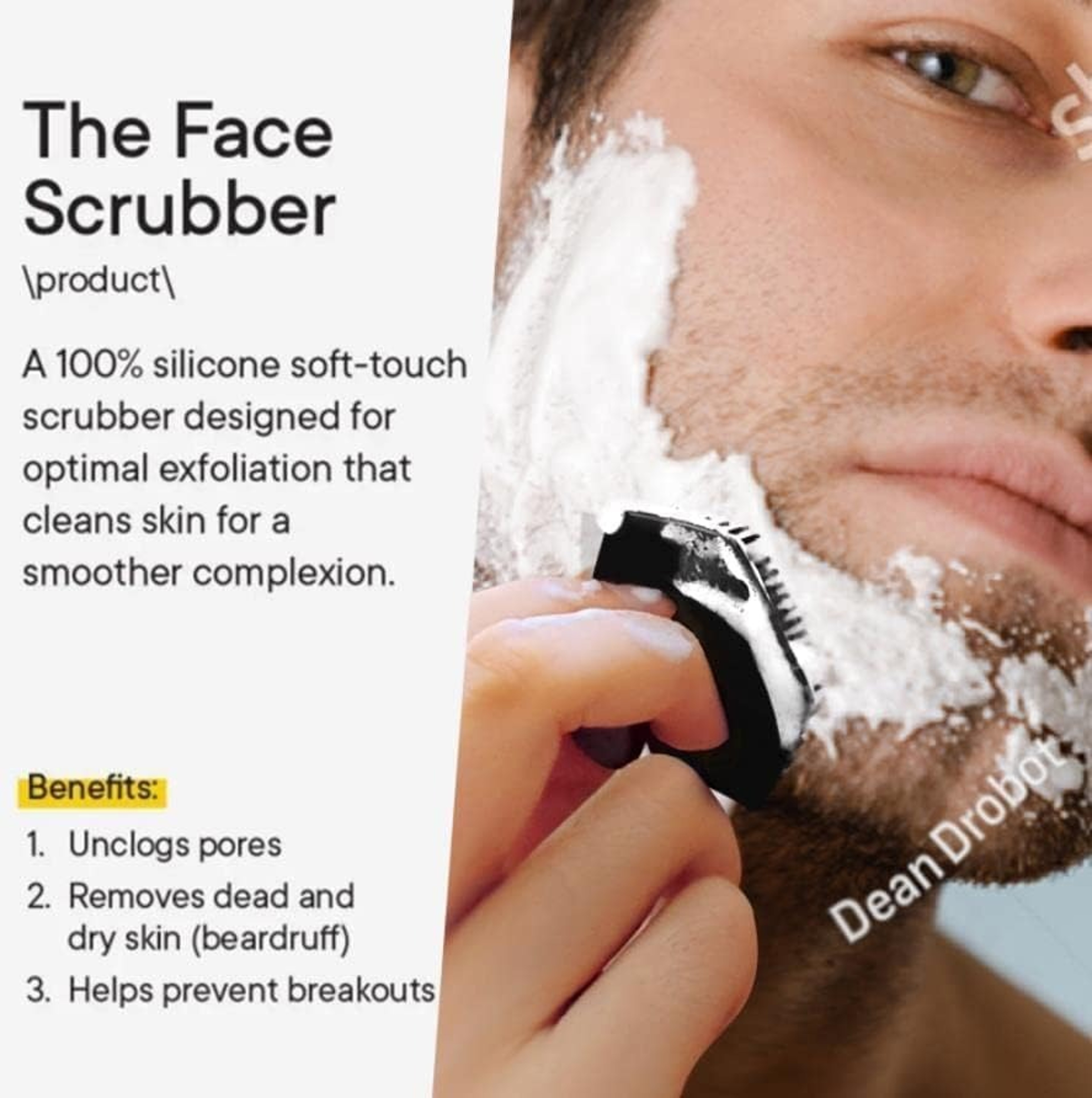 DeepClean Silicone Facial Cleansing Brush for Men & Women Face Scrubber & Massage Exfoliator – view 4
