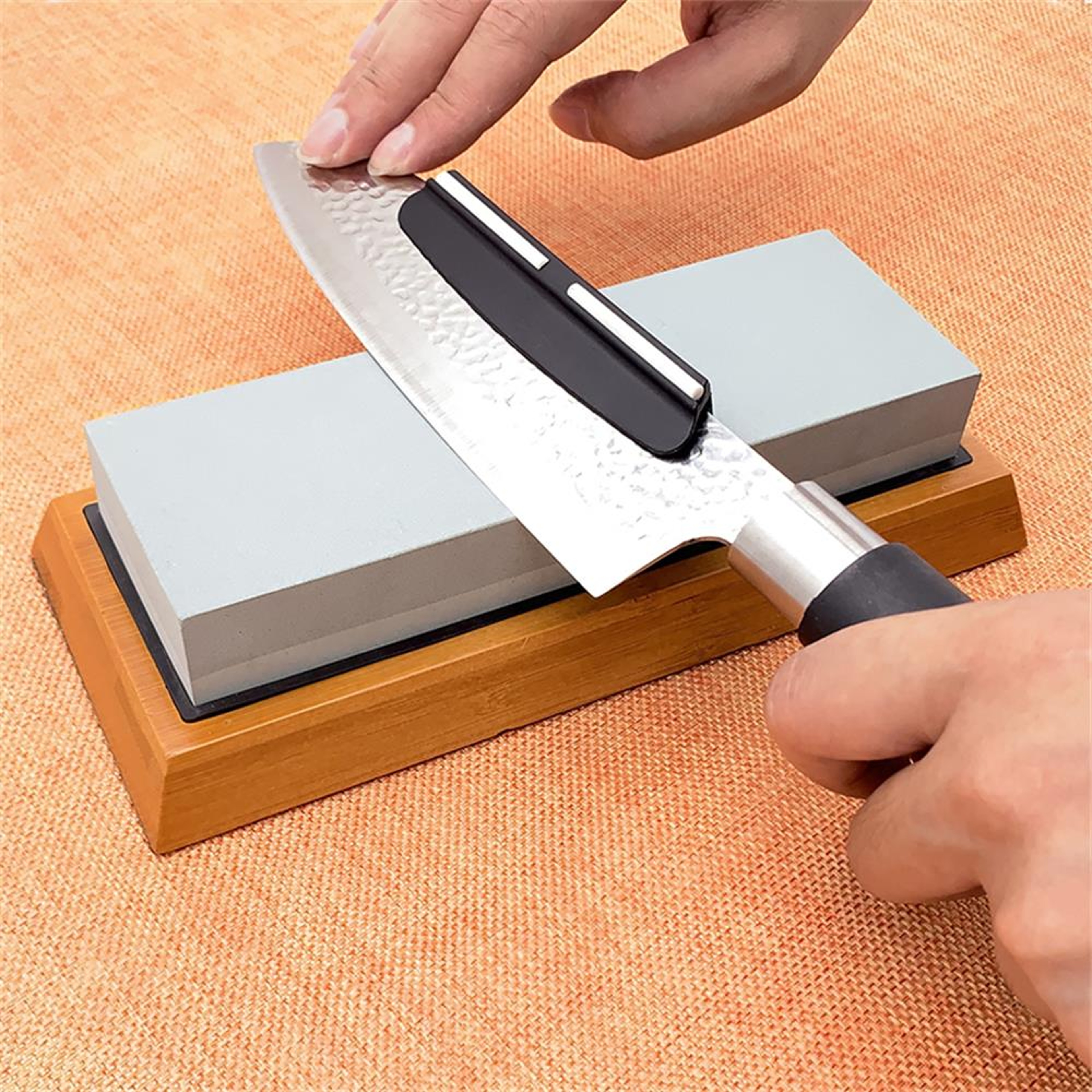Professional Diamond Knife Sharpening Stone With Angle Guide  Precision Blade Sharpener 0