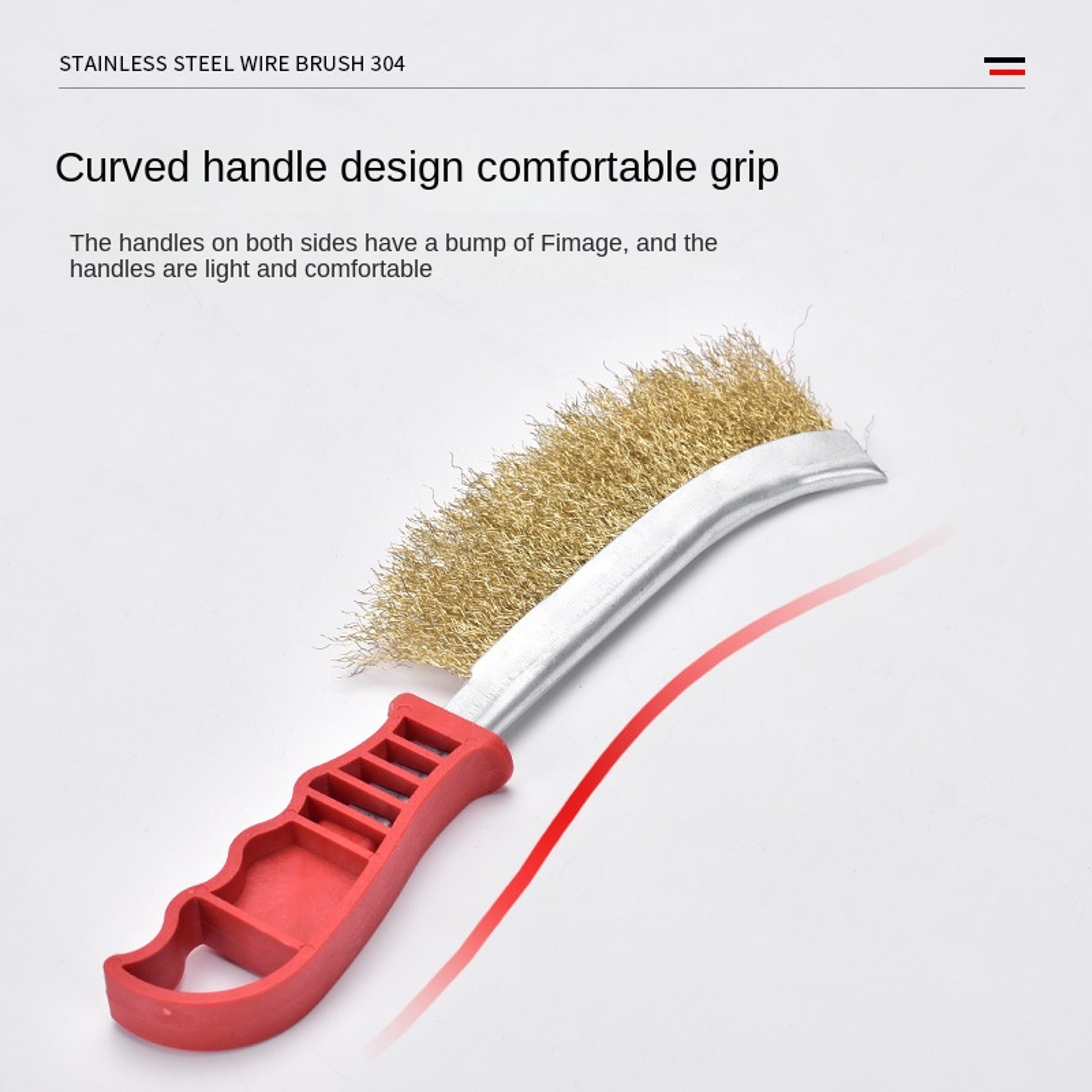 Premium Long Handle Wire Brush Grill Cleaning  Rust Removal Tool Durable Stainless Steel Brush 1