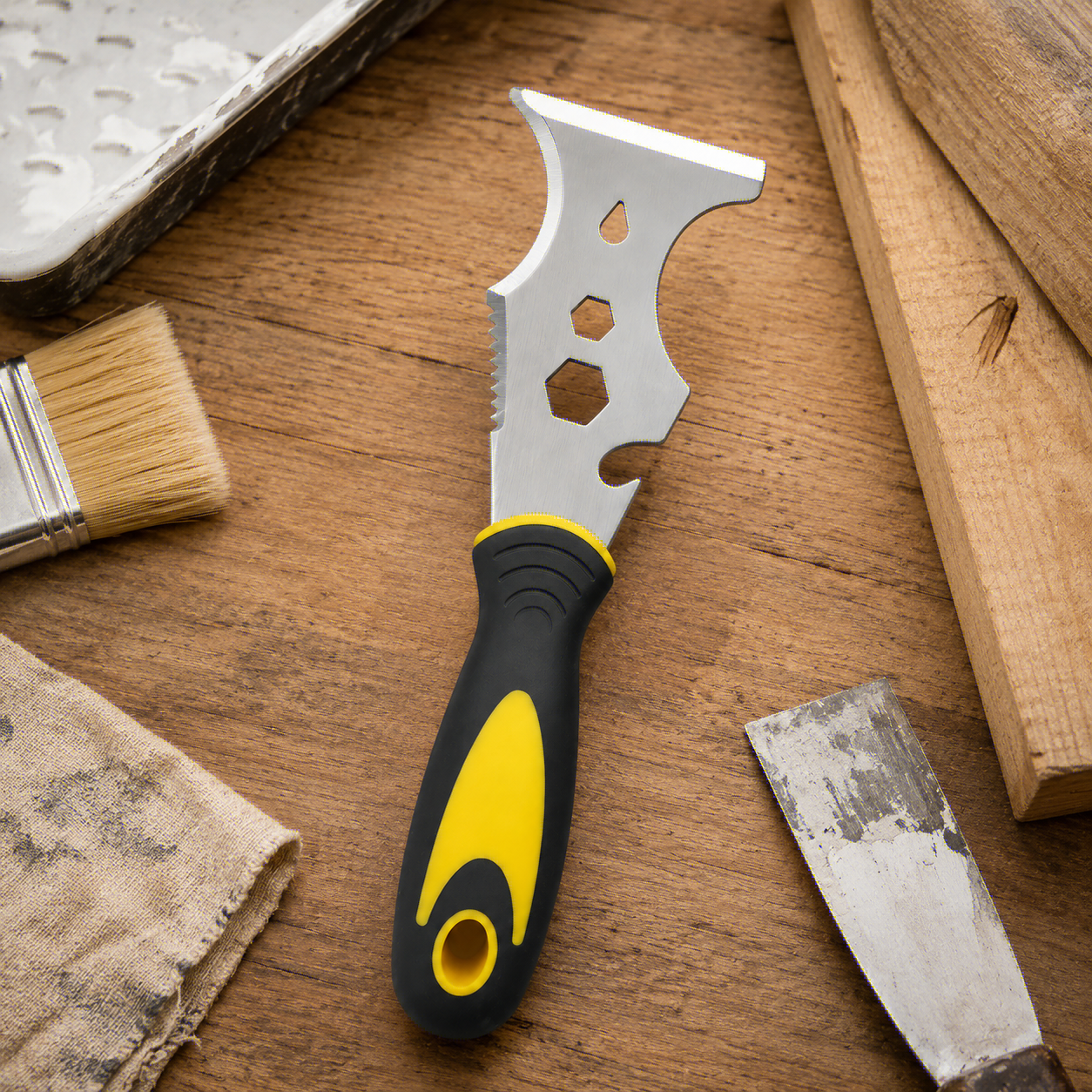 Stainless Steel Putty Knife  Paint Scraper Multi Tool For DIY Repairs 3