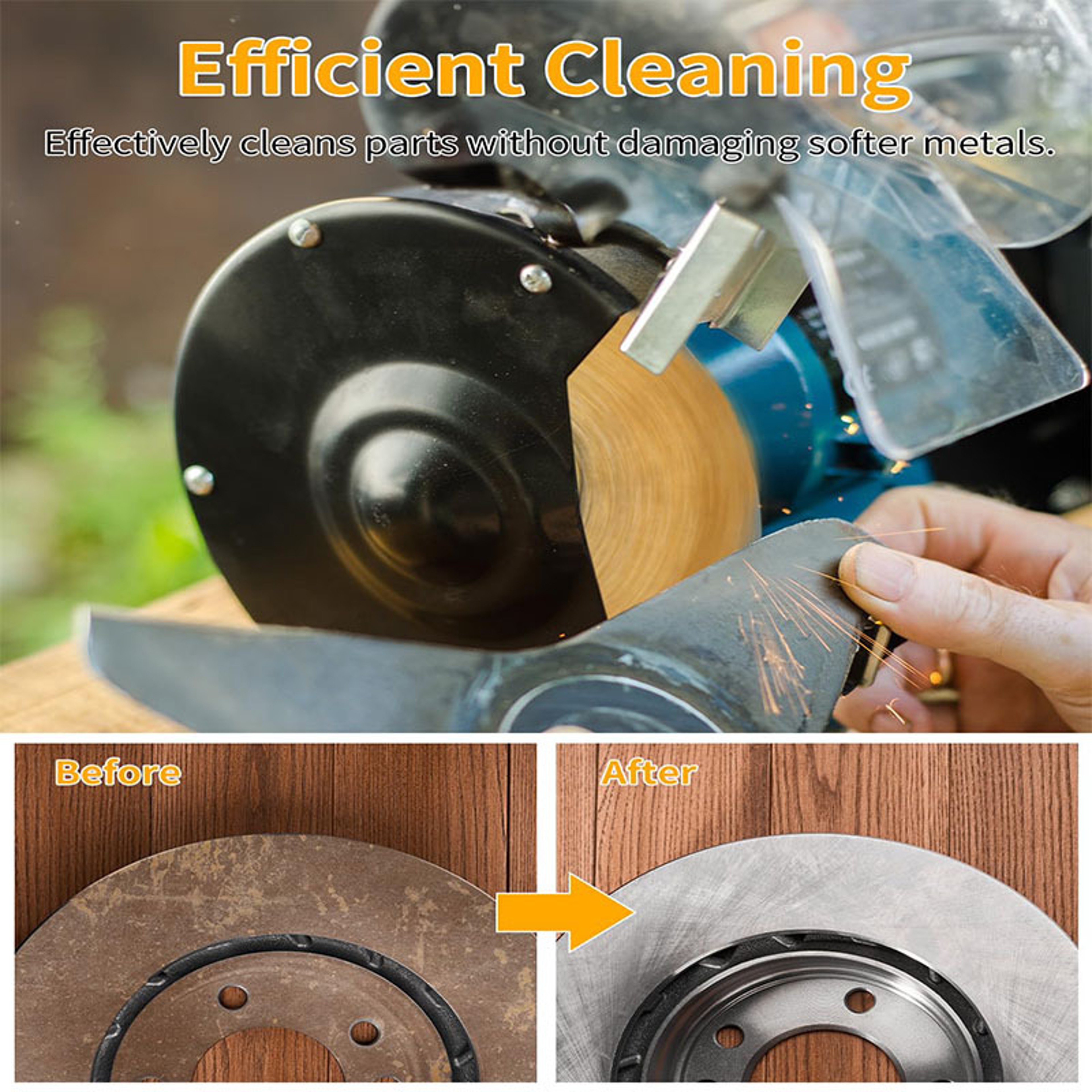 Premium Copper Wire Brush Set for Rust Removal & Surface Cleaning with Steel Connectors – view 6