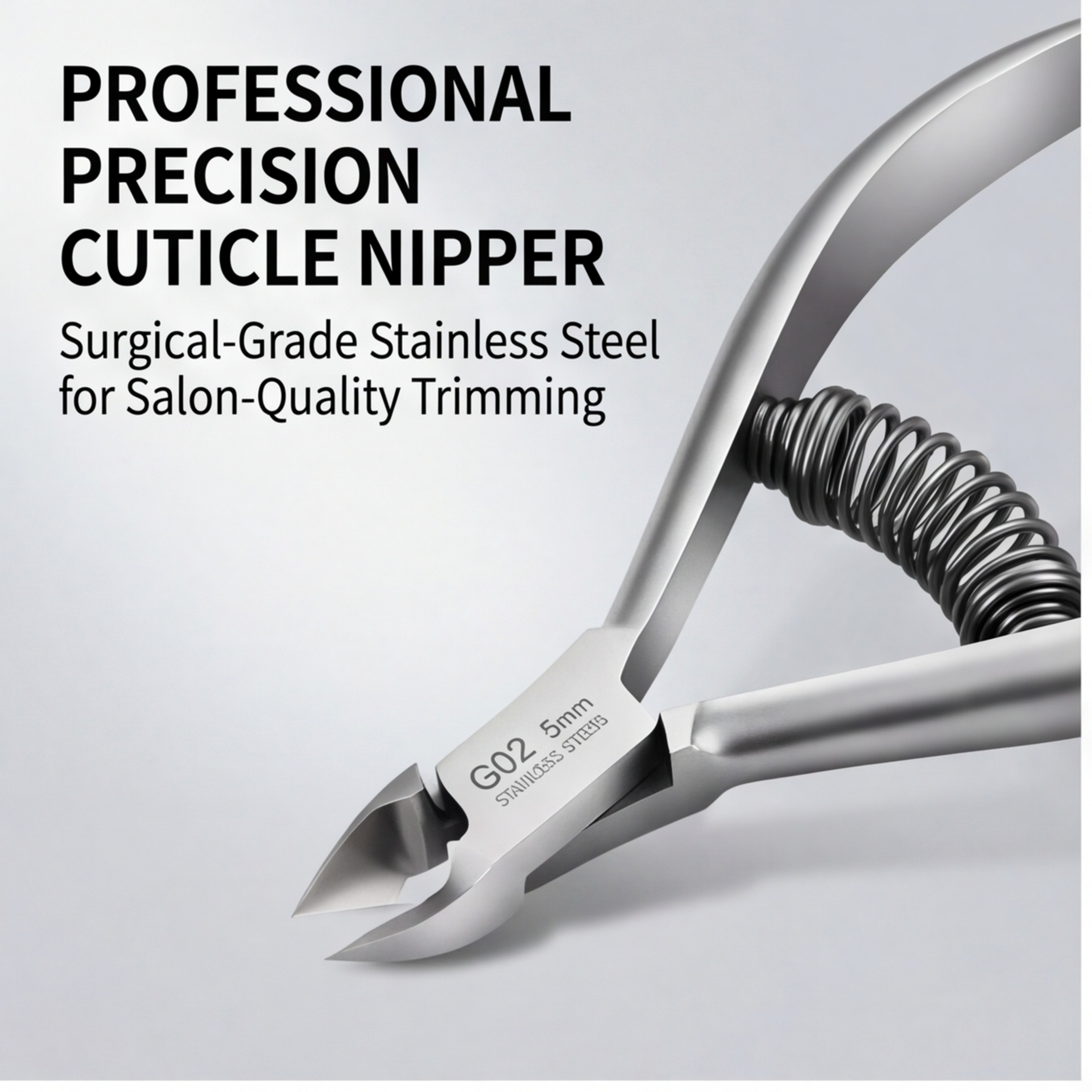 Salon Grade Professional Nail  Cuticle Trimmer Clippers Sharp Stainless Steel Double Spring Pedicur 1