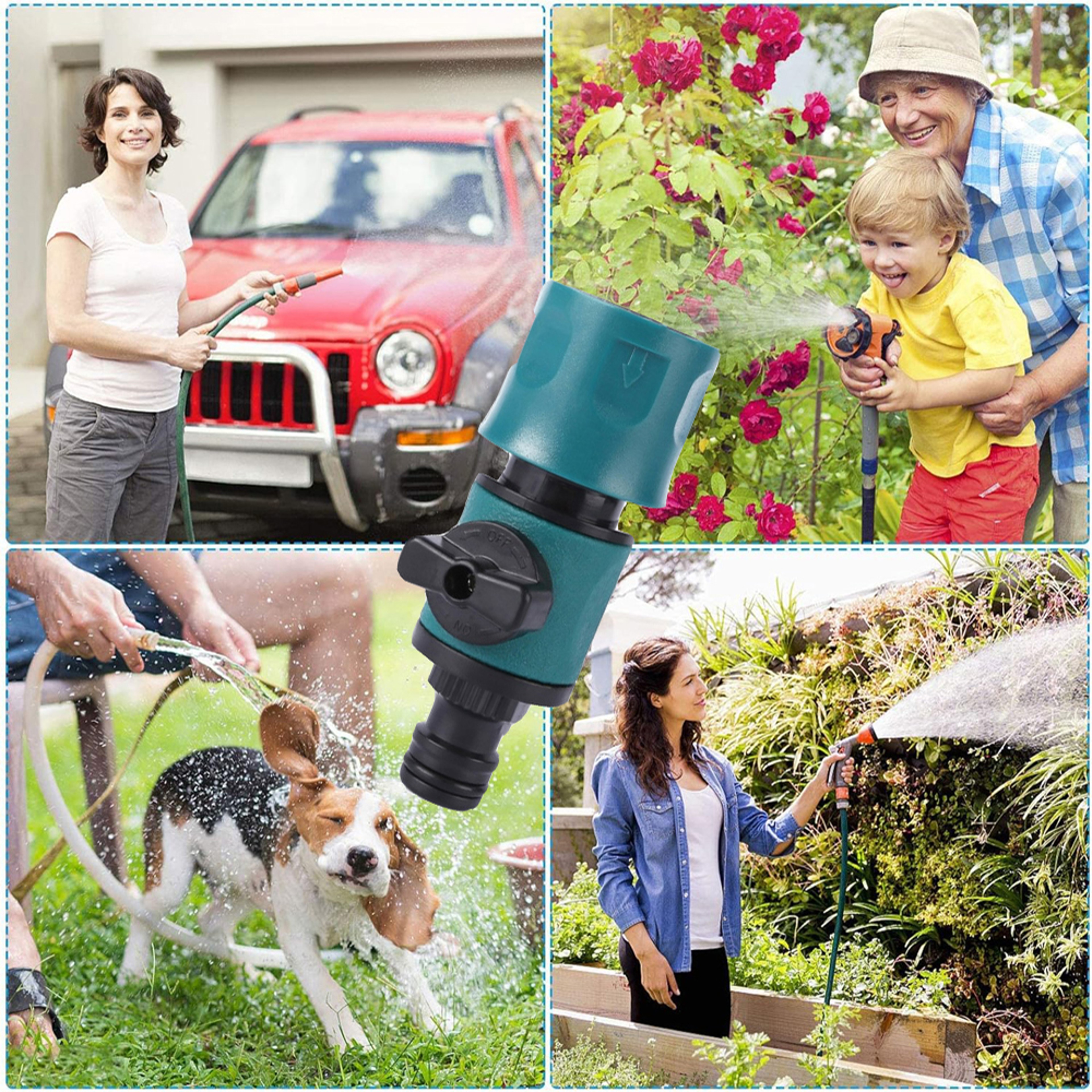 QuickFlow Garden Hose Quick Connect Shut Off Valve Adapter 3