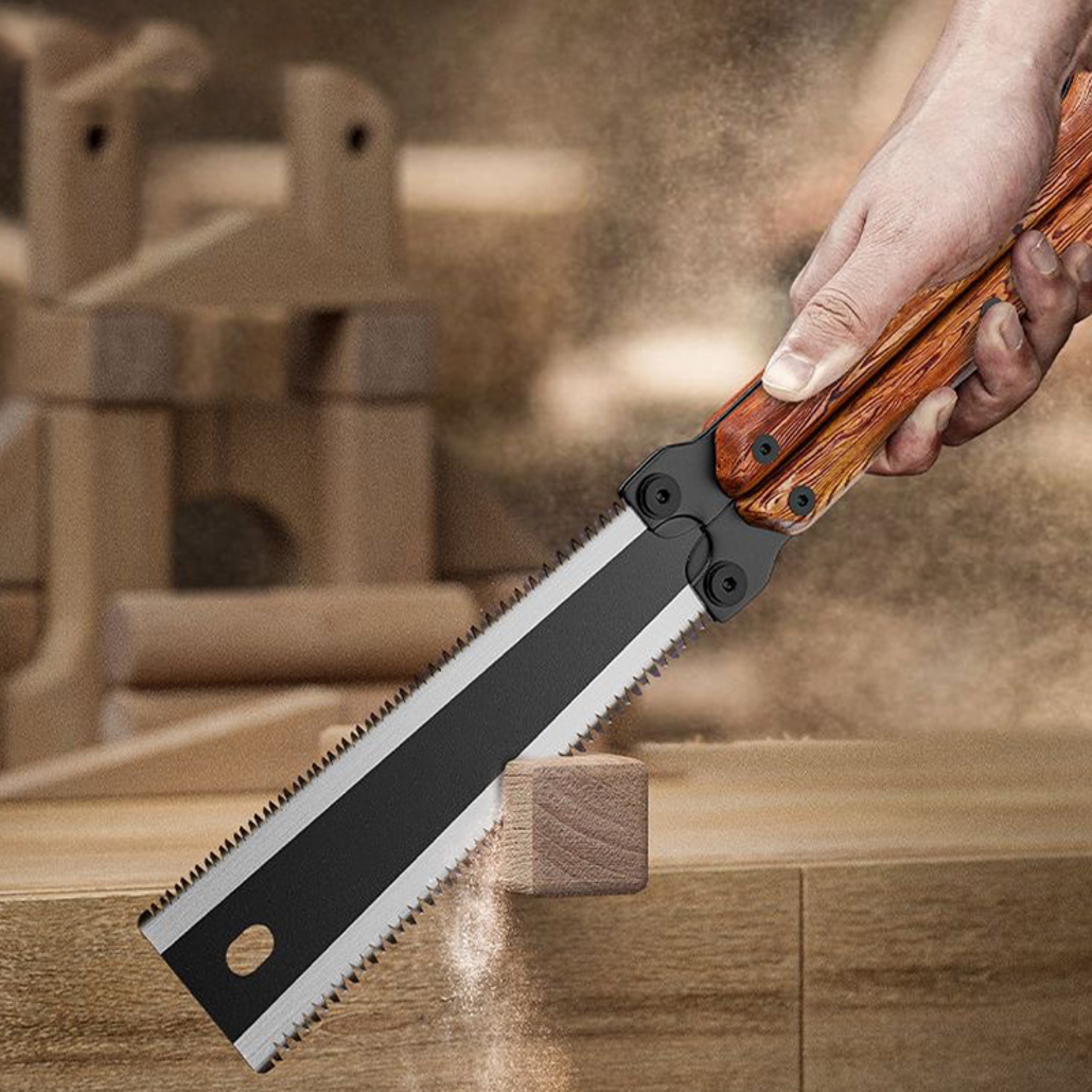Foldable Woodcut Butterfly Saw Portable Logging  Woodworking Tool 0