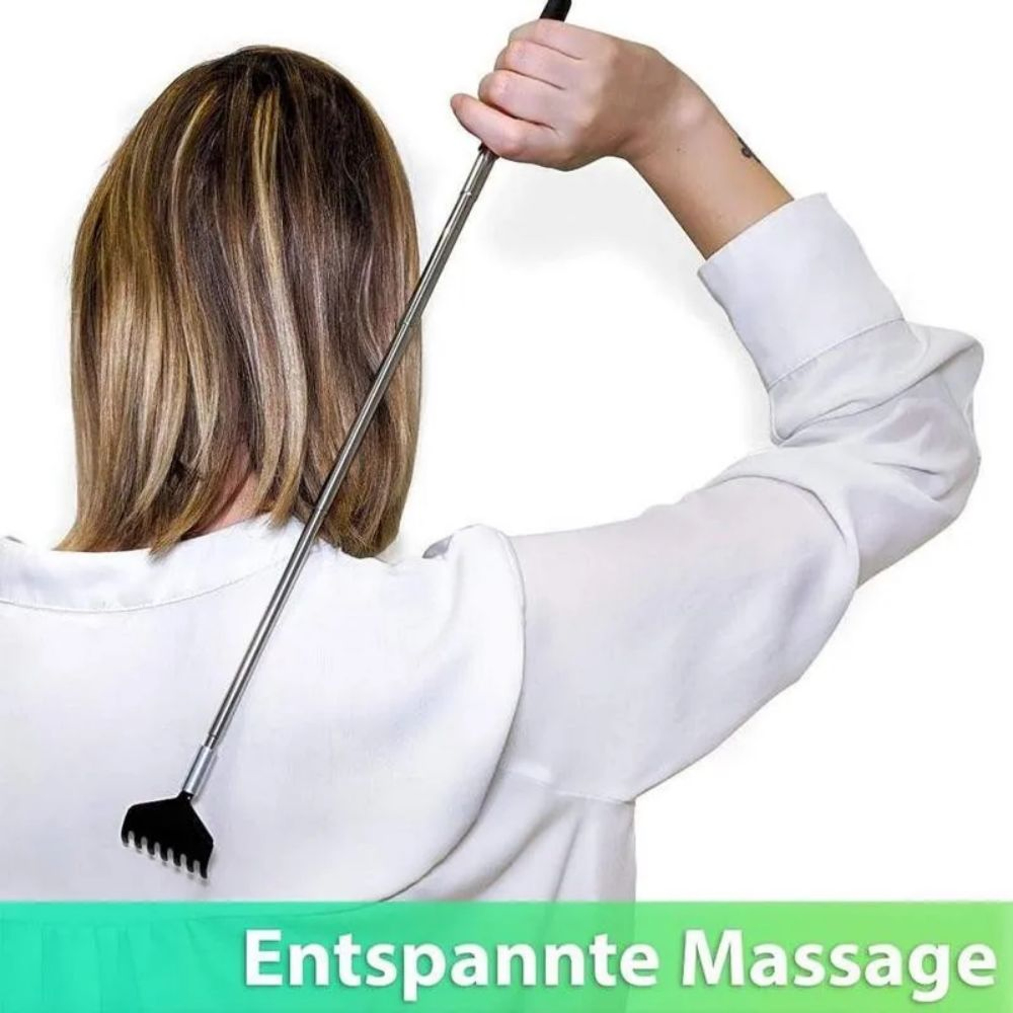 Extendable Stainless Steel Back Scratcher With Travel Bag 4