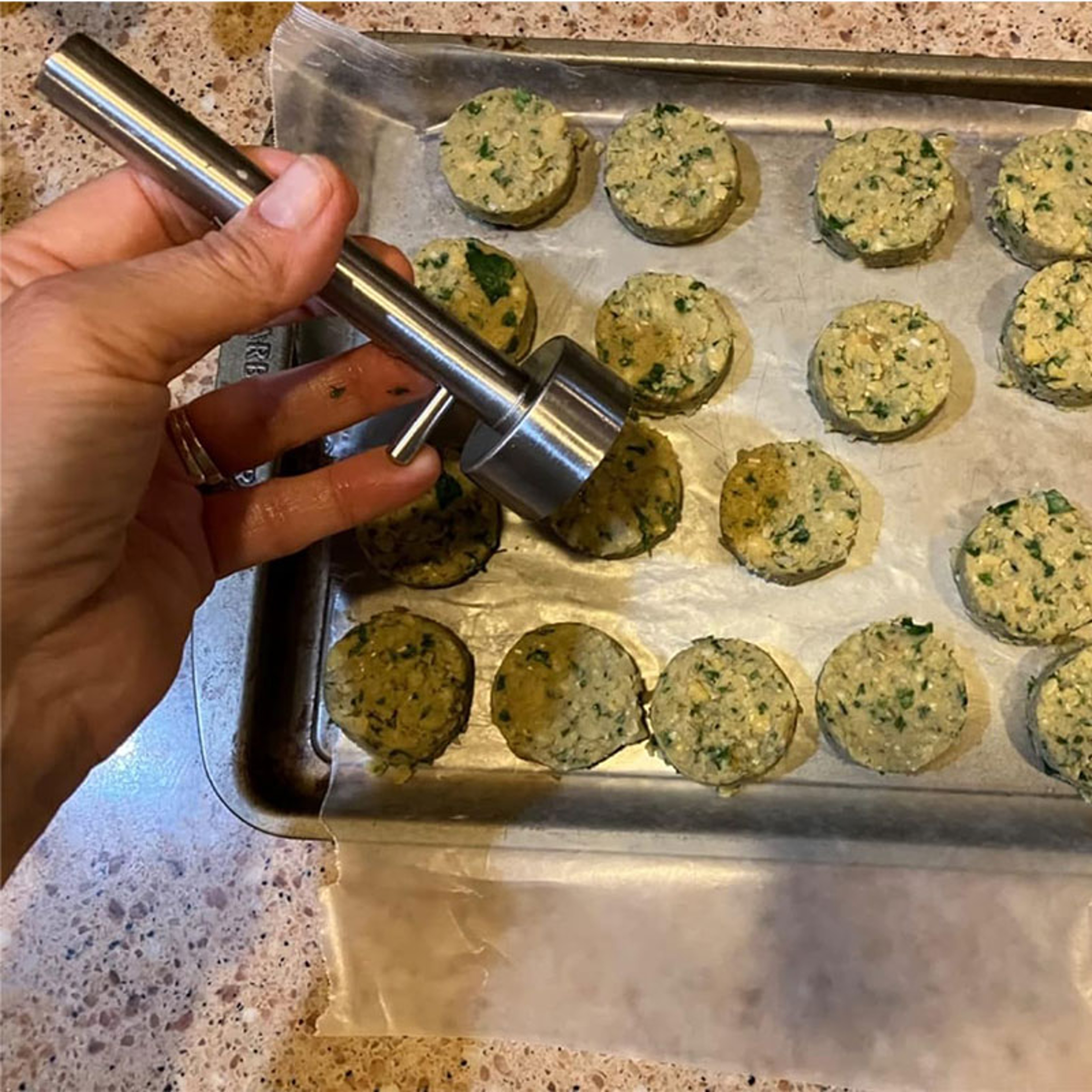 Easy Release Stainless Steel Falafel Maker Scoop 6