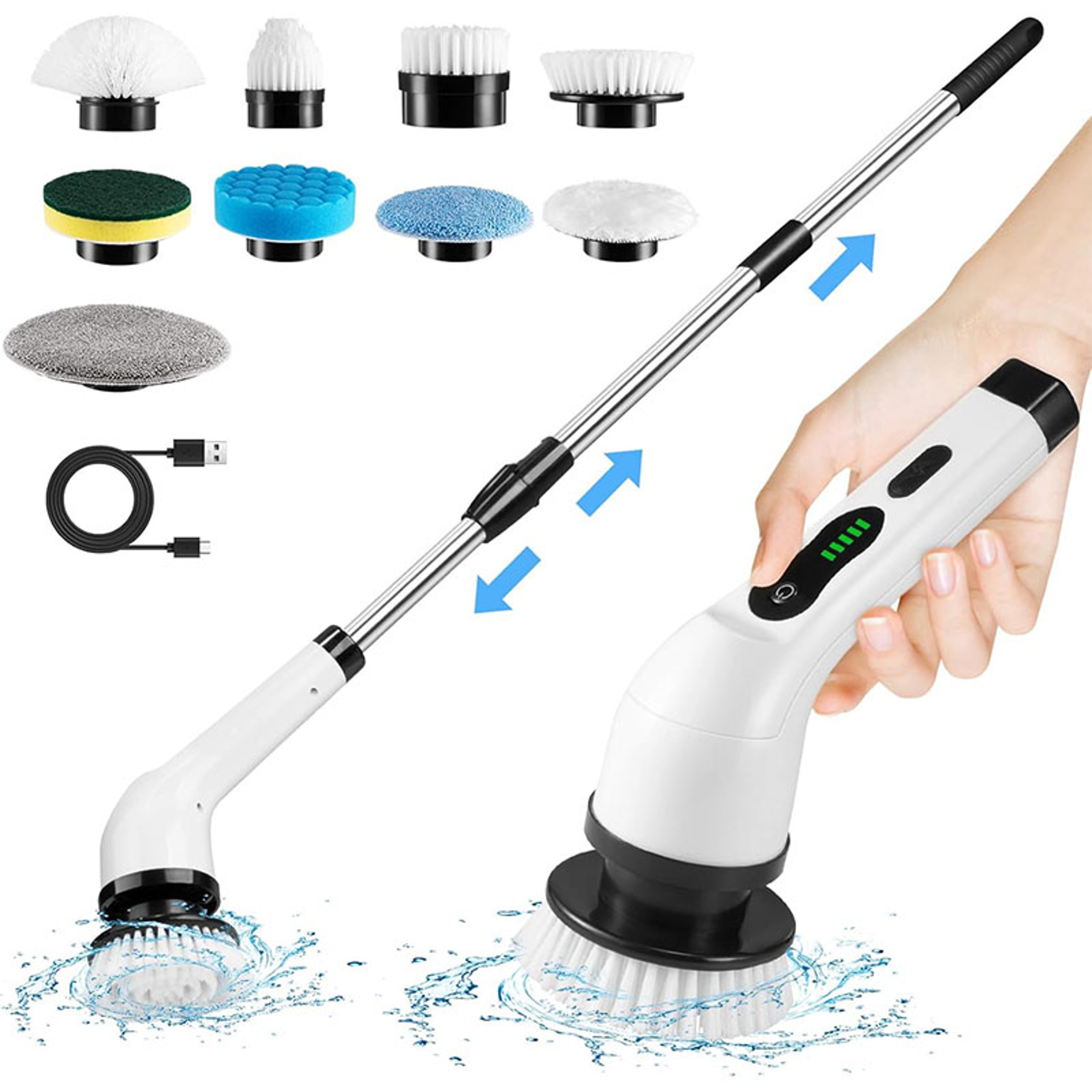Cordless Electric Spin Scrubber Multipurpose Bathroom Cleaning Brush 0