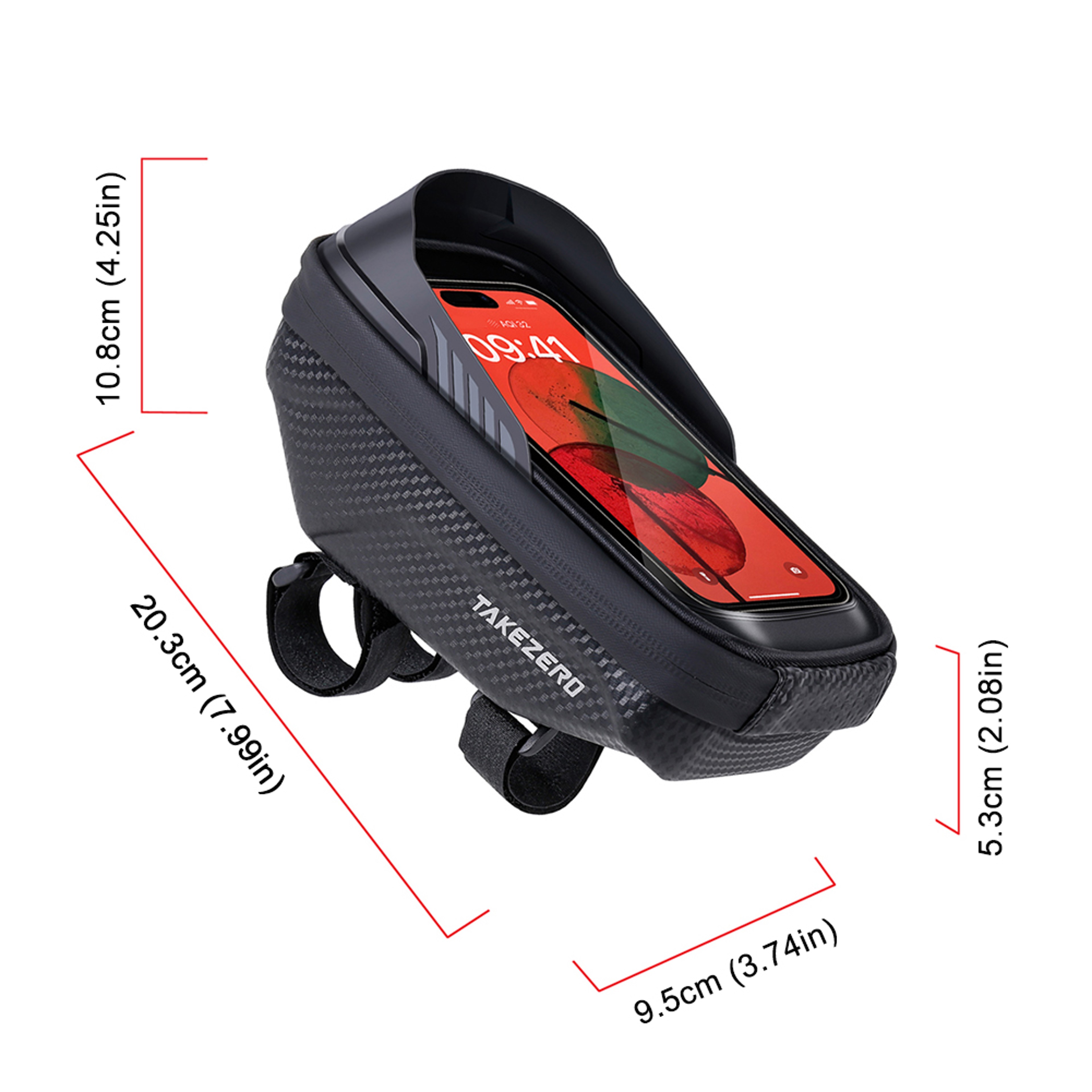 Waterproof Bike Phone Mount Bag with Touchscreen Storage – view 6