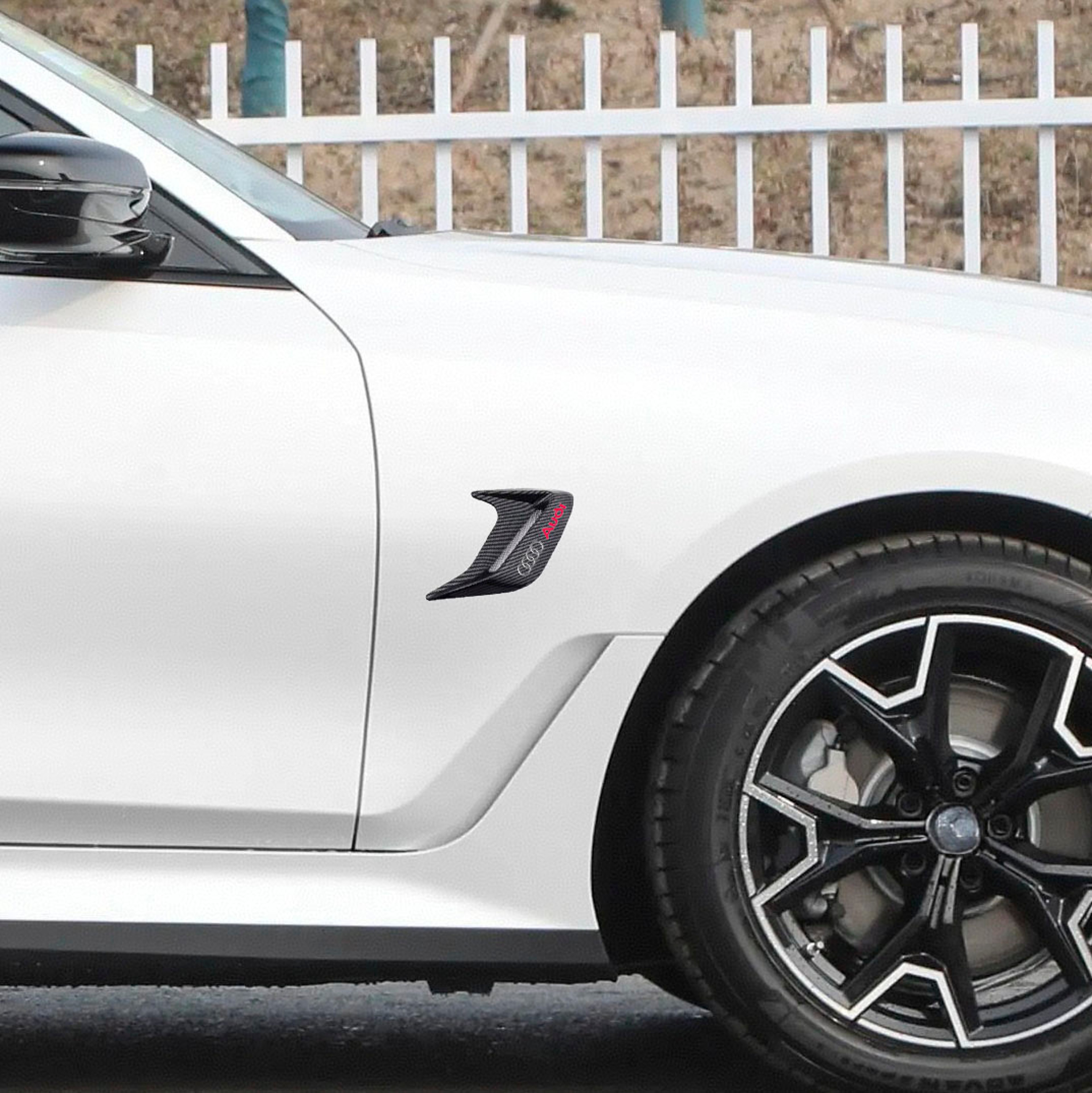 Universal Audi Bumper Canards Front Splitter Side Vent Spoiler Fins 3