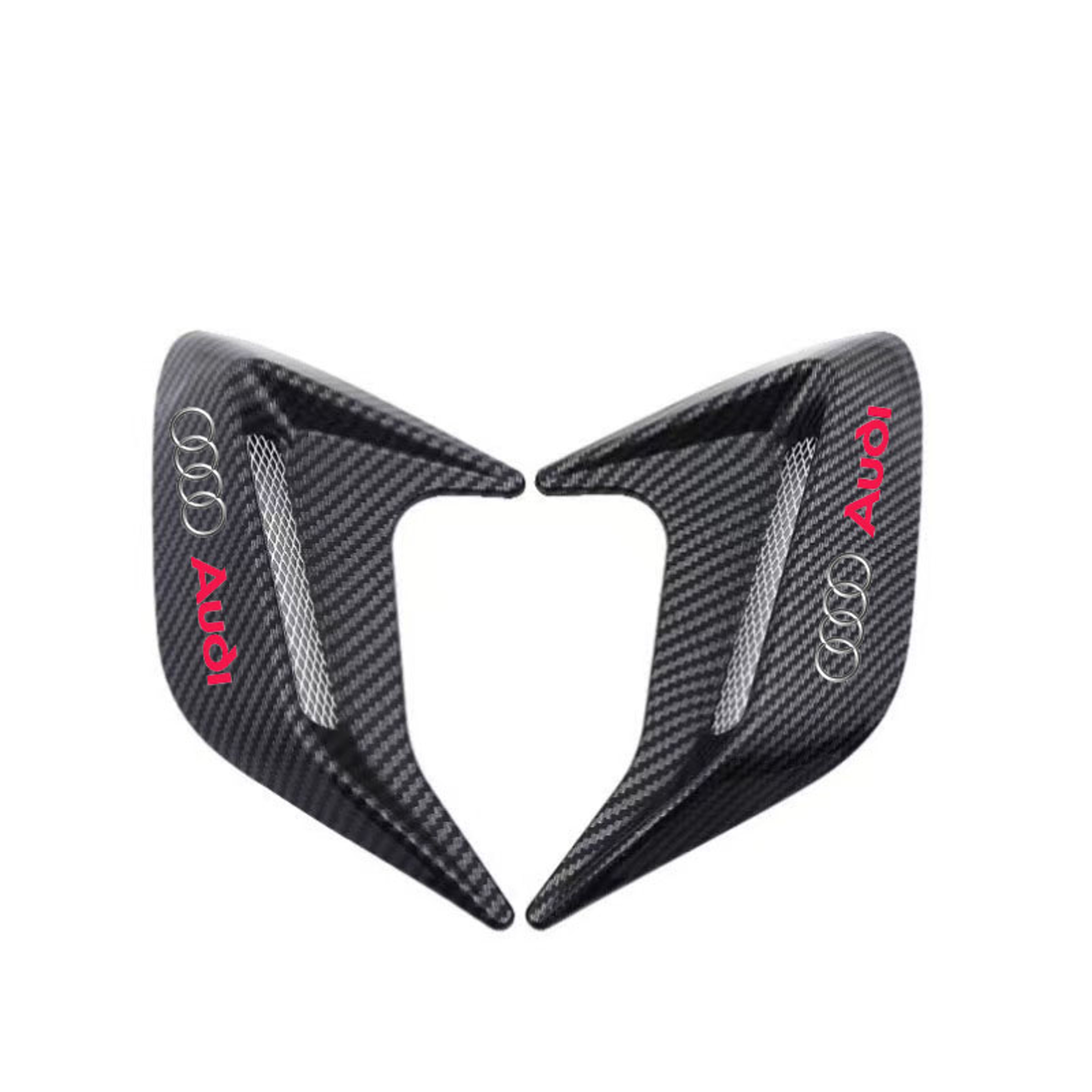 Universal Audi Bumper Canards Front Splitter Side Vent Spoiler Fins 0