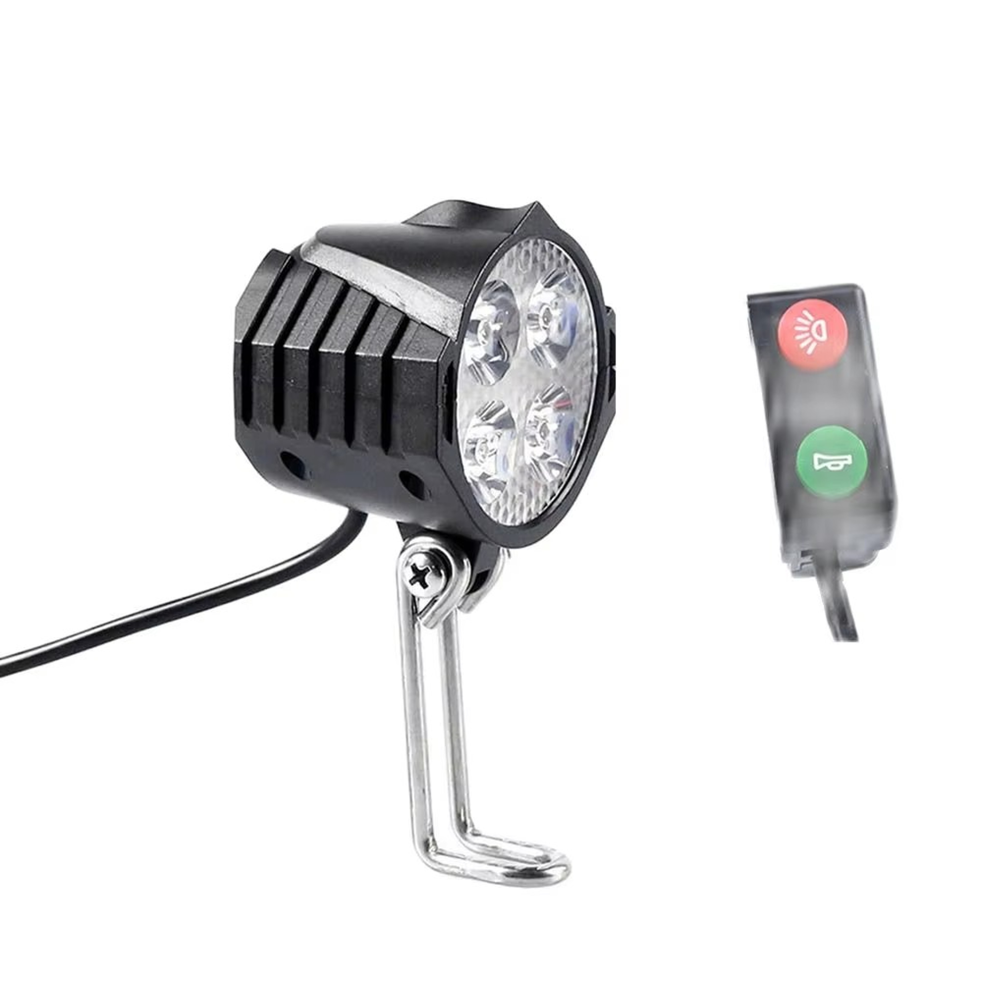 Electric Bike Headlight With Horn Switch Waterproof Ebike Light 5