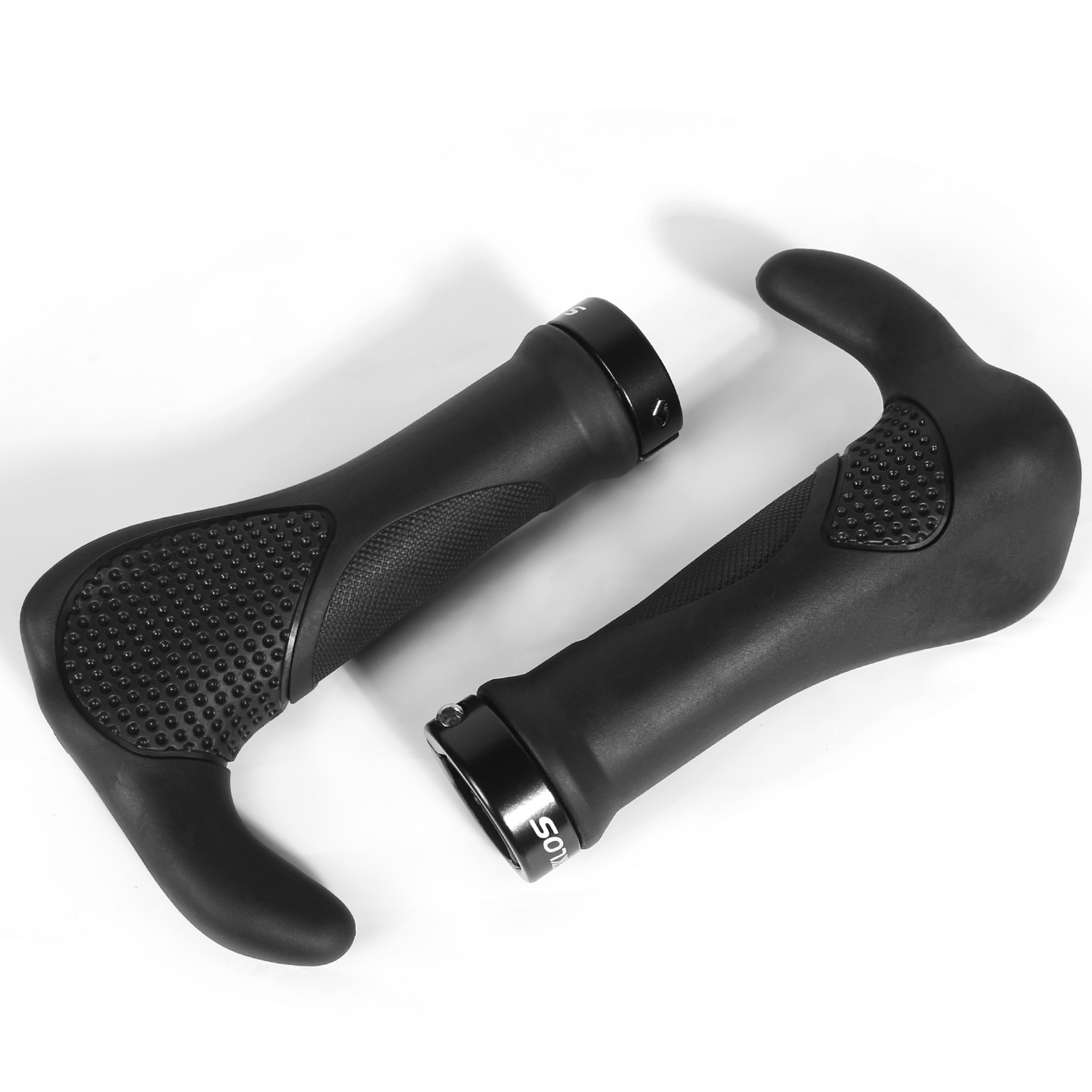 Ergonomic Non Slip Bike Grips With Extended Bar Ends 0