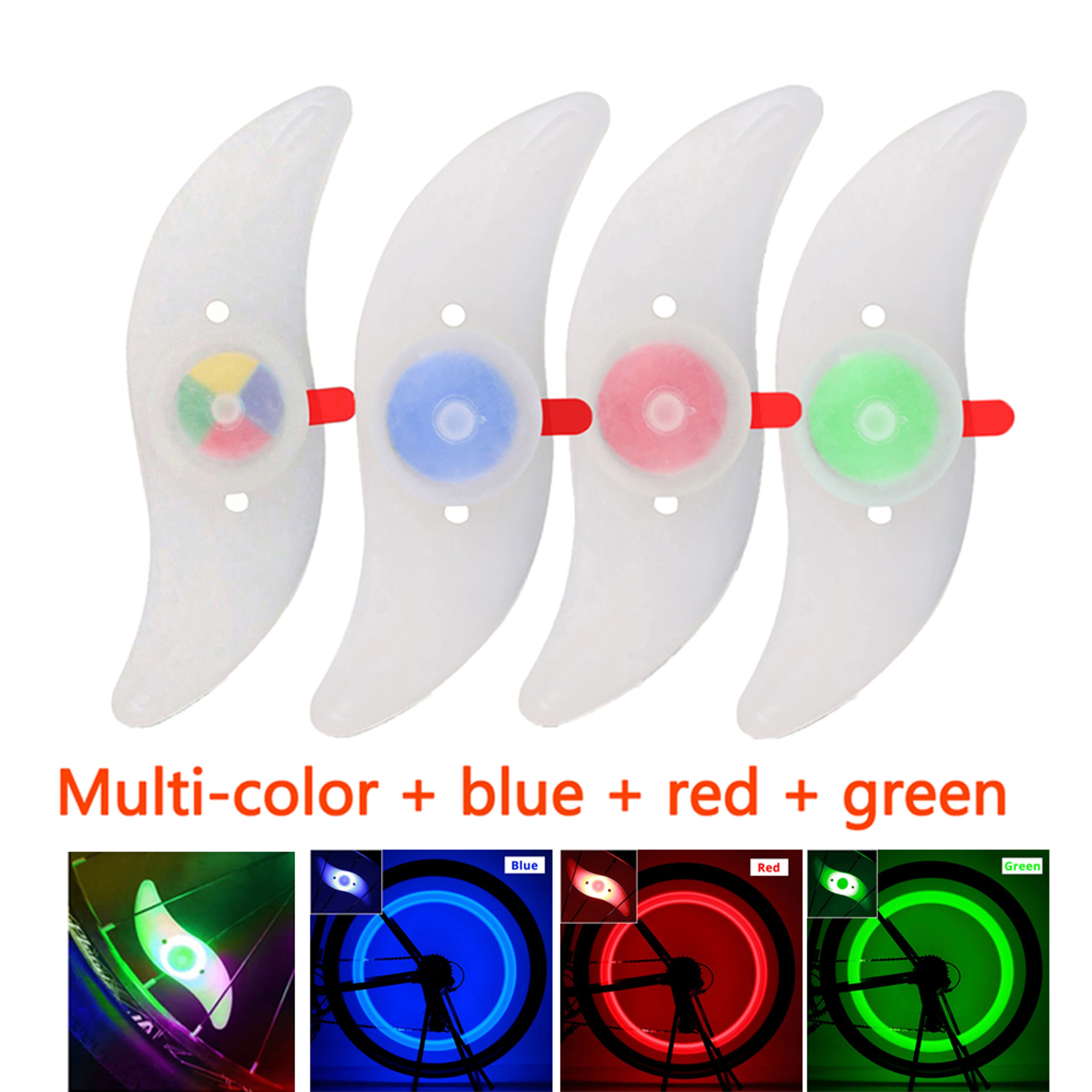 Seven Color LED Bike Wheel Lights For Night Riding 6