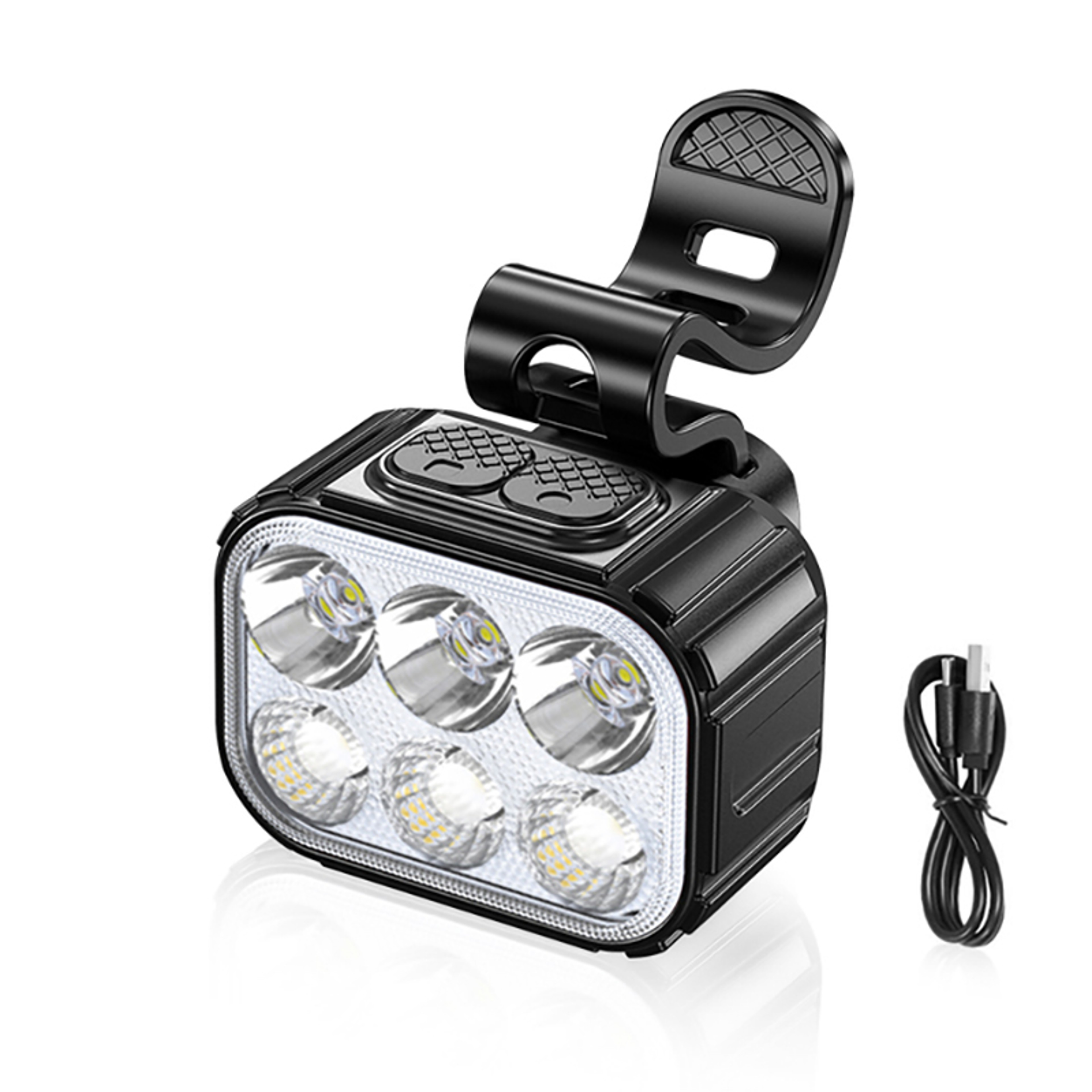 Rechargeable Waterproof LED Bike Light Front And Rear Safety Lamp 6