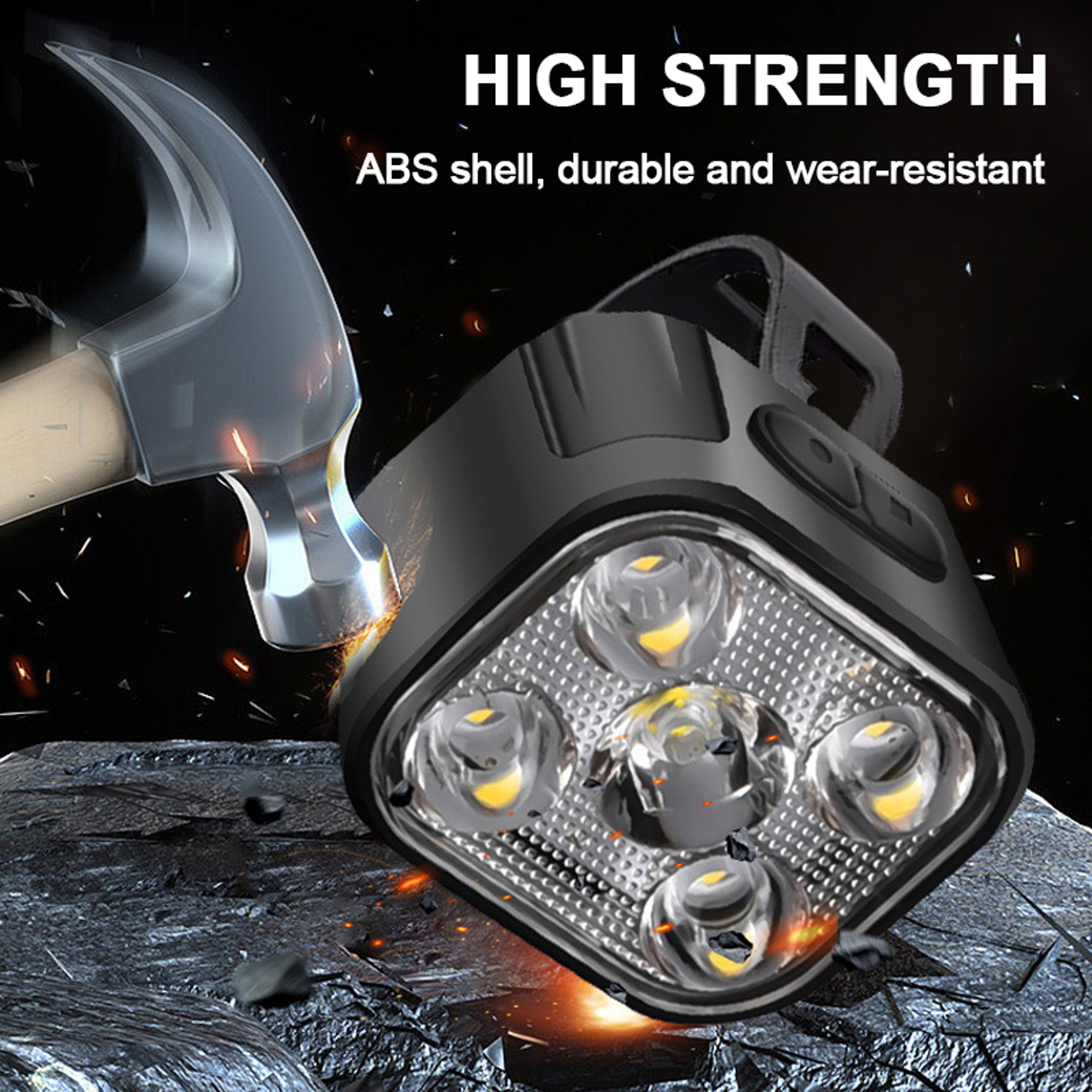 USB Rechargeable Bike Light Set With Front Headlight And Rear Taillight 3