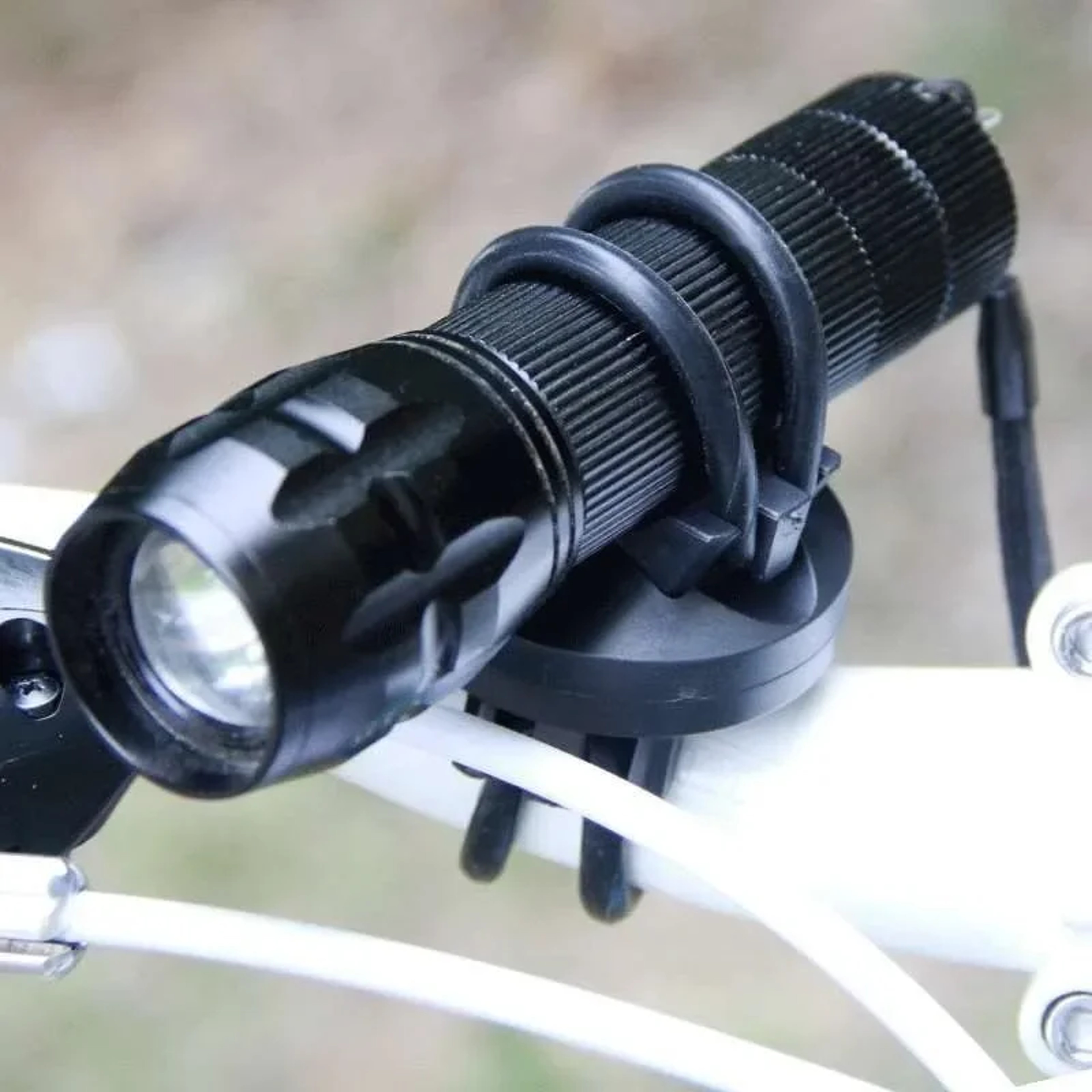 Degree Bicycle Flashlight Mount With Rotating Handlebar Light Bracket 3