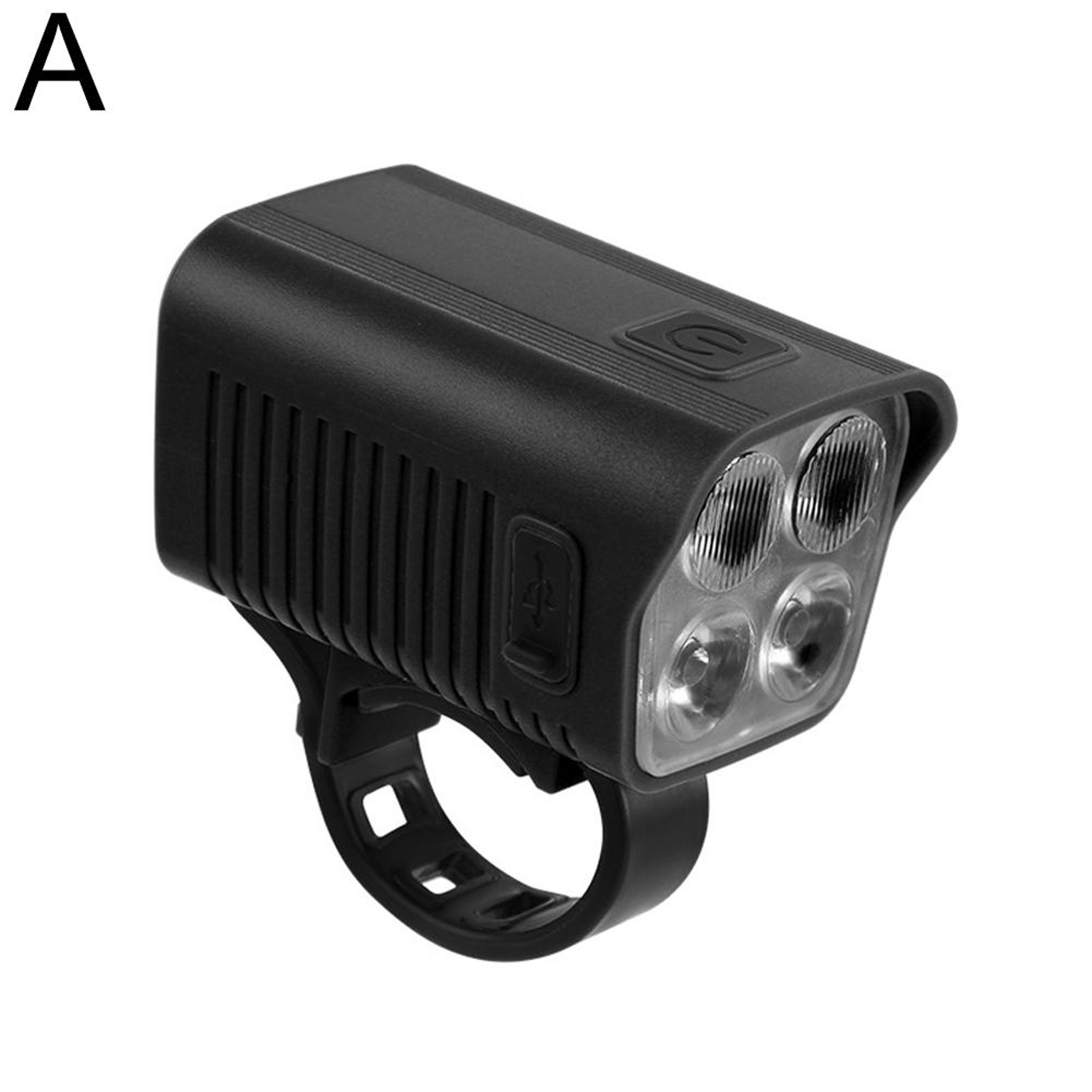 USB Rechargeable Bicycle Horn Light Waterproof Bike Headlight 6