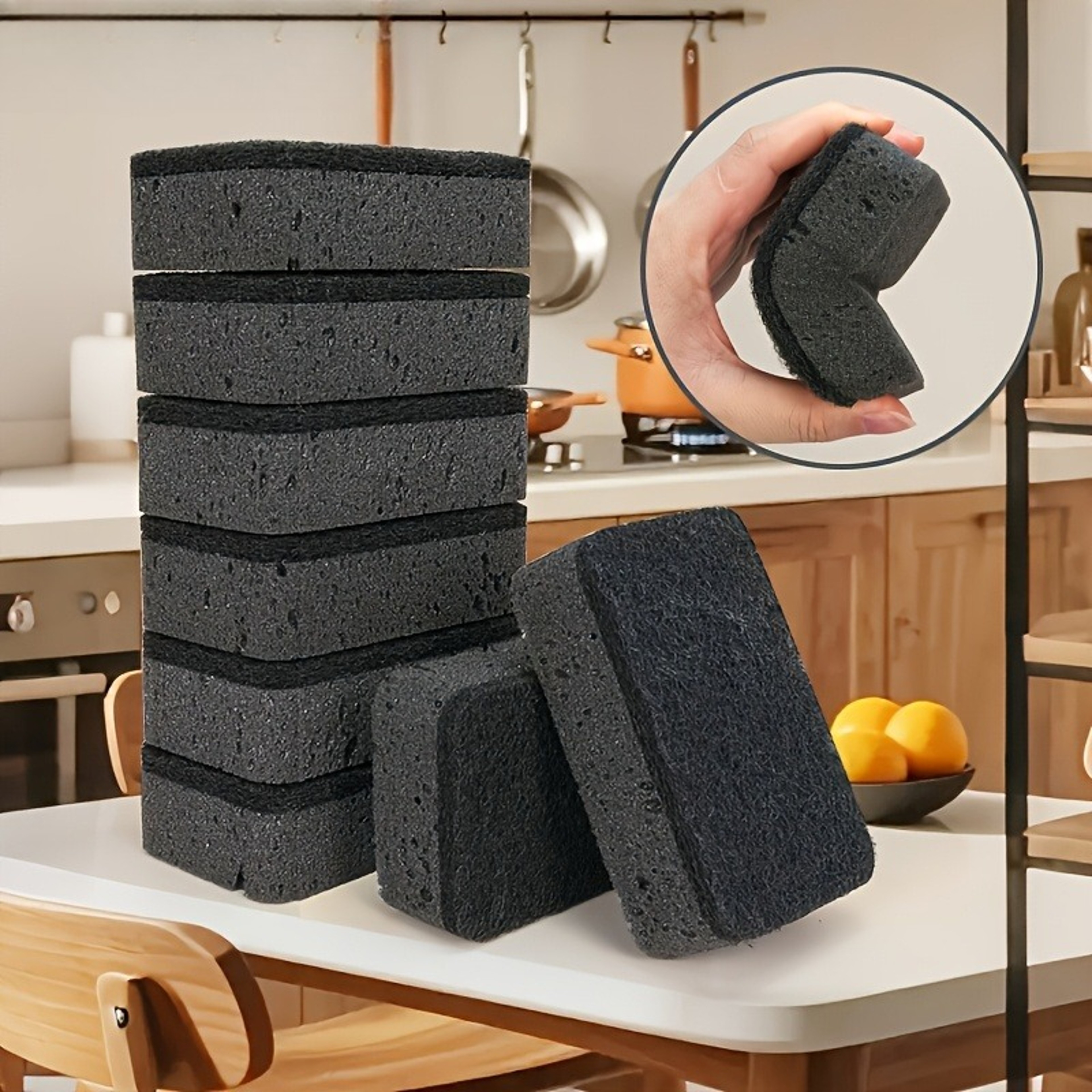 Dual Sided Seaweed Kitchen Sponge For NonScratch Dish And Pan Cleaning 1