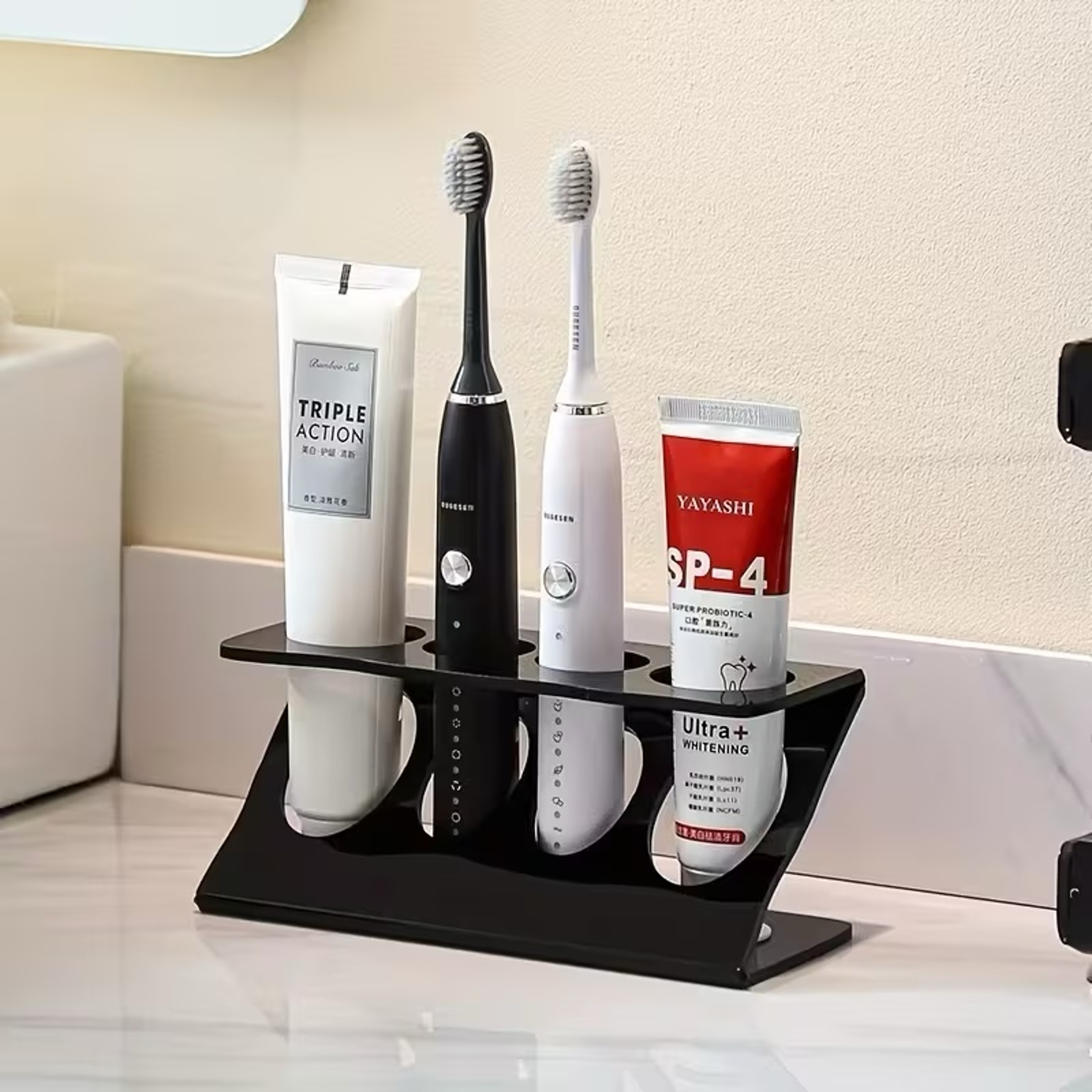 Draining Toothbrush Holder And Multipurpose Bathroom Organizer 0