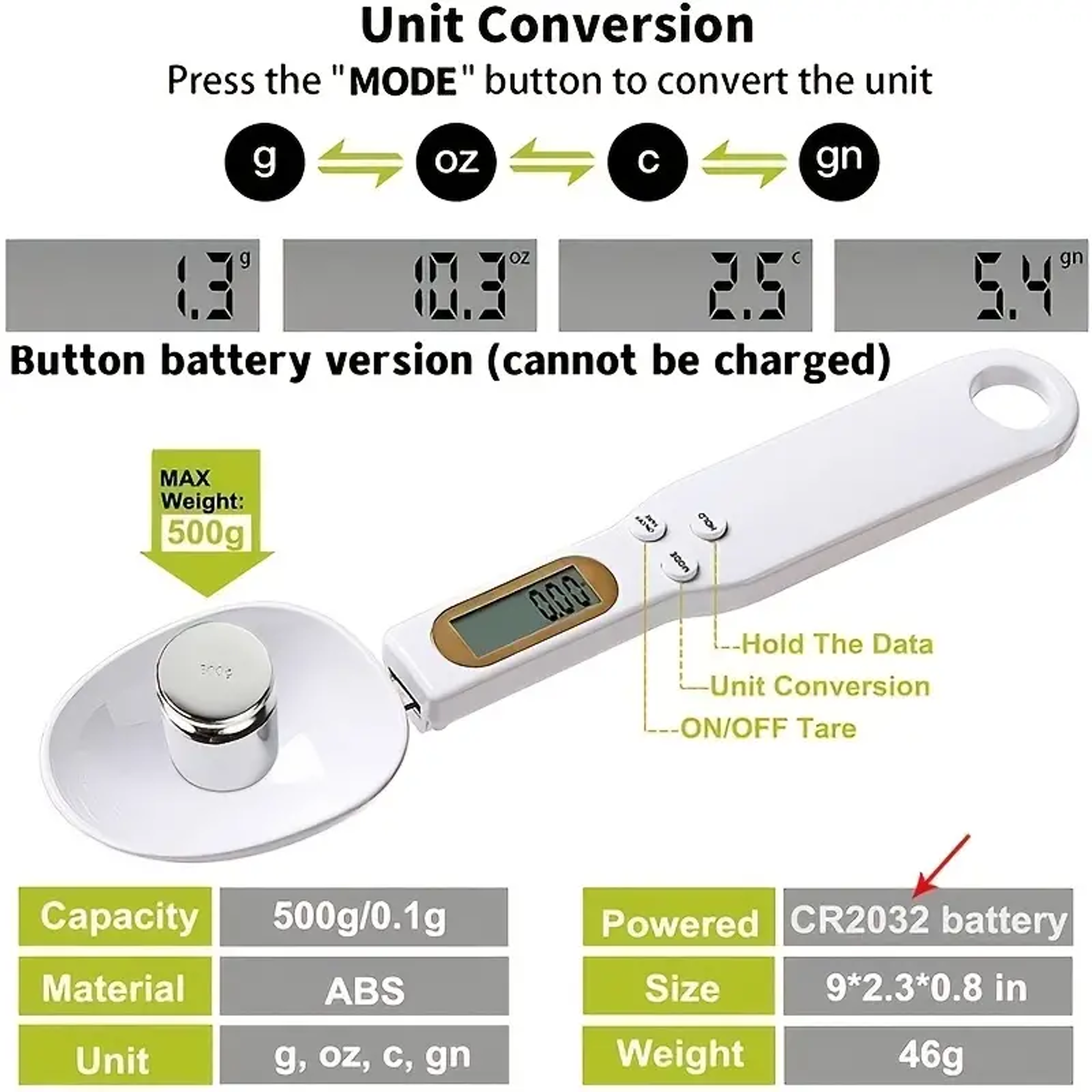 Precision Digital Spoon Scale For Coffee Baking And Cooking 2