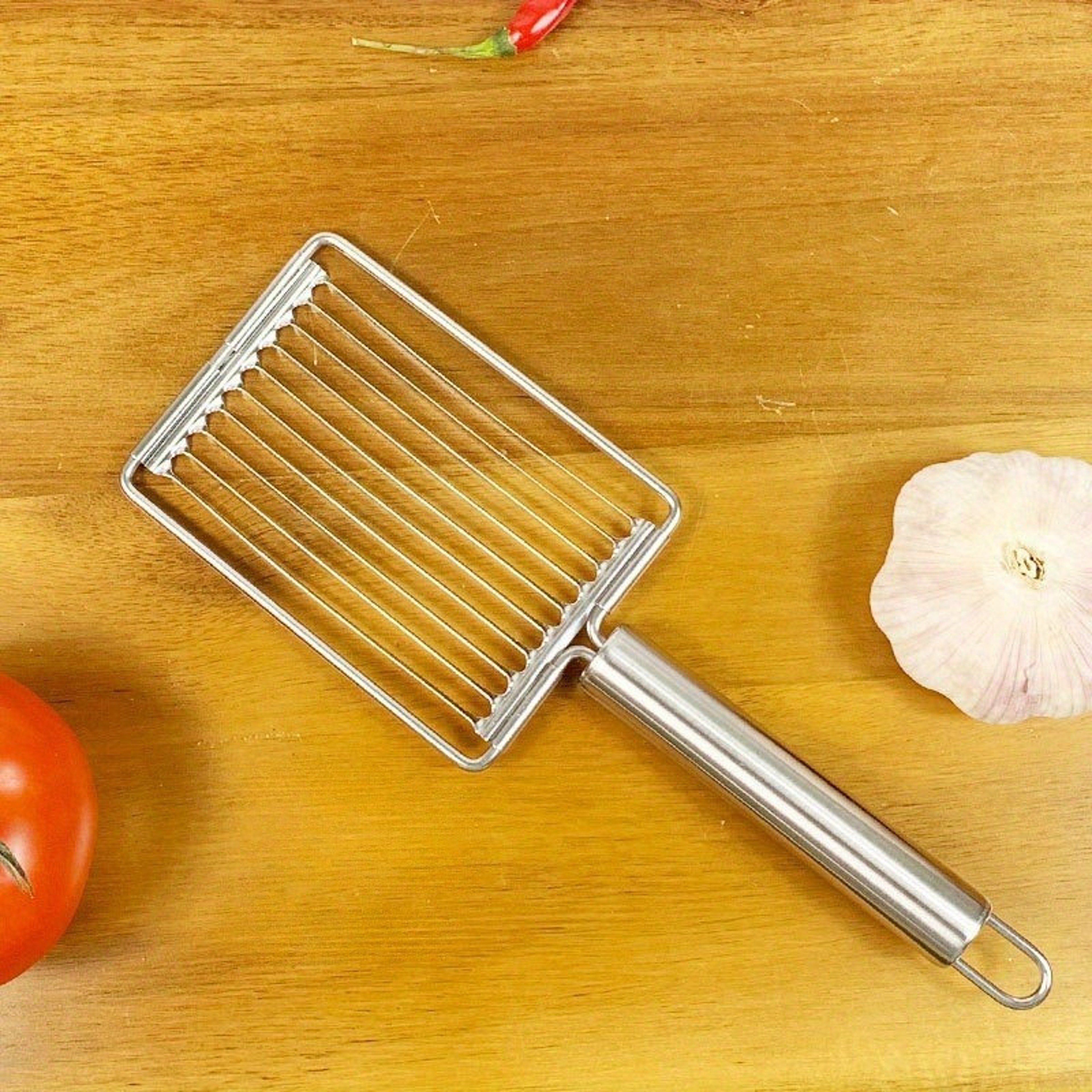 Stainless Steel Manual Tomato Slicer Vegetable and Fruit Cutter – view 2