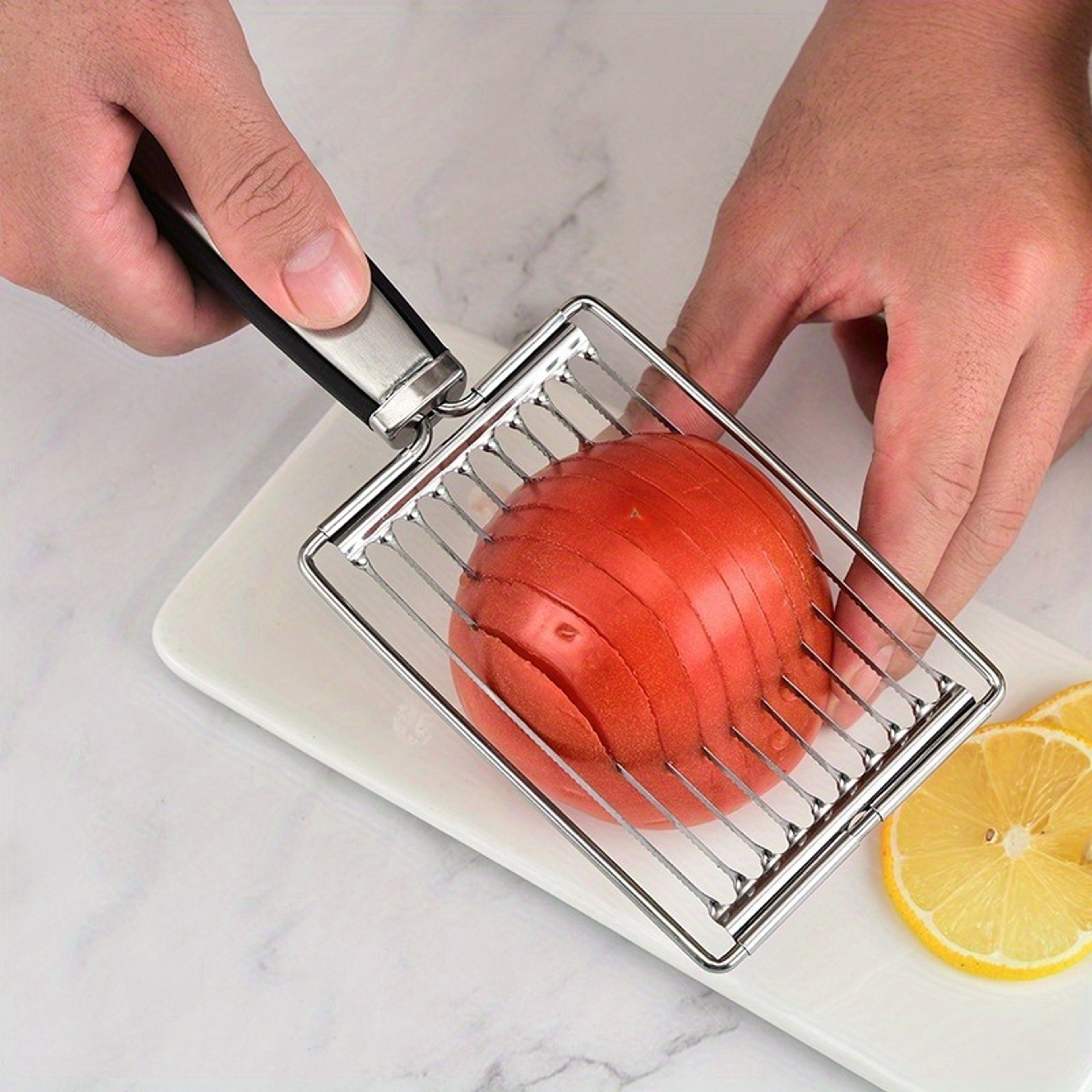 Stainless Steel Manual Tomato Slicer Vegetable and Fruit Cutter – view 5