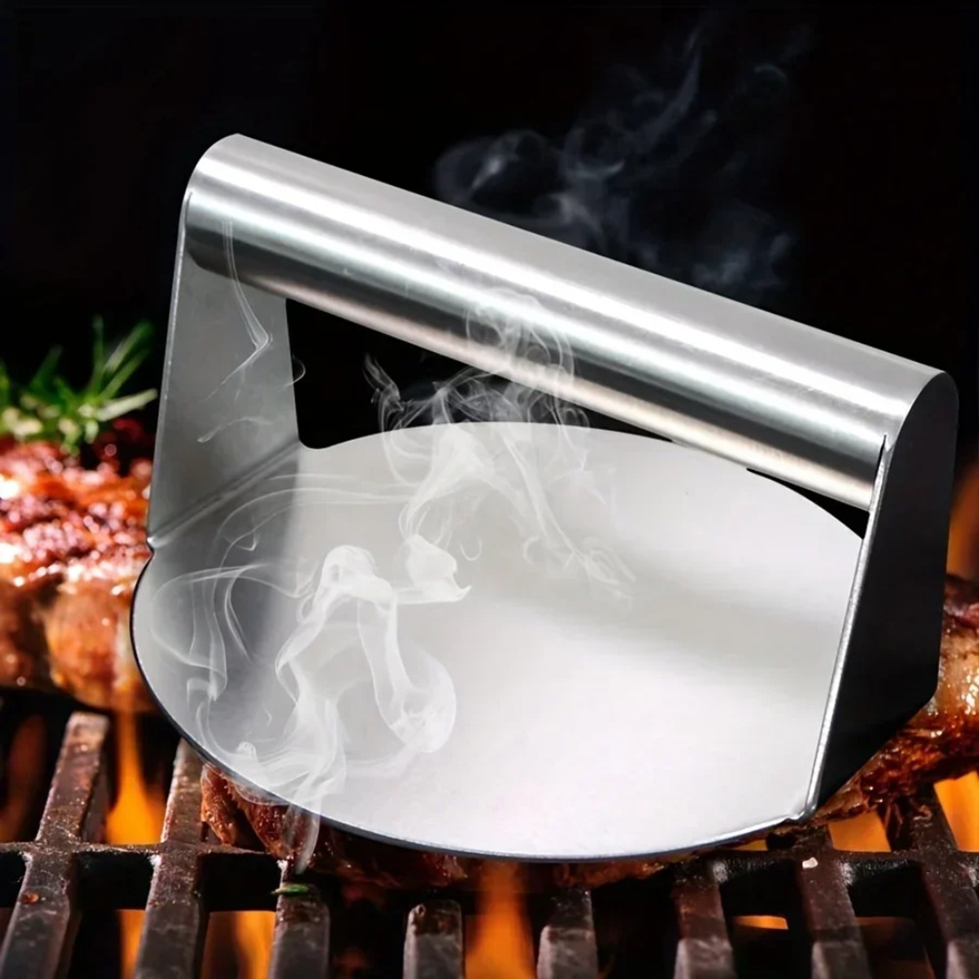 Heavy Duty Stainless Steel Burger Press For Smash Burgers And Griddle Cooking 2