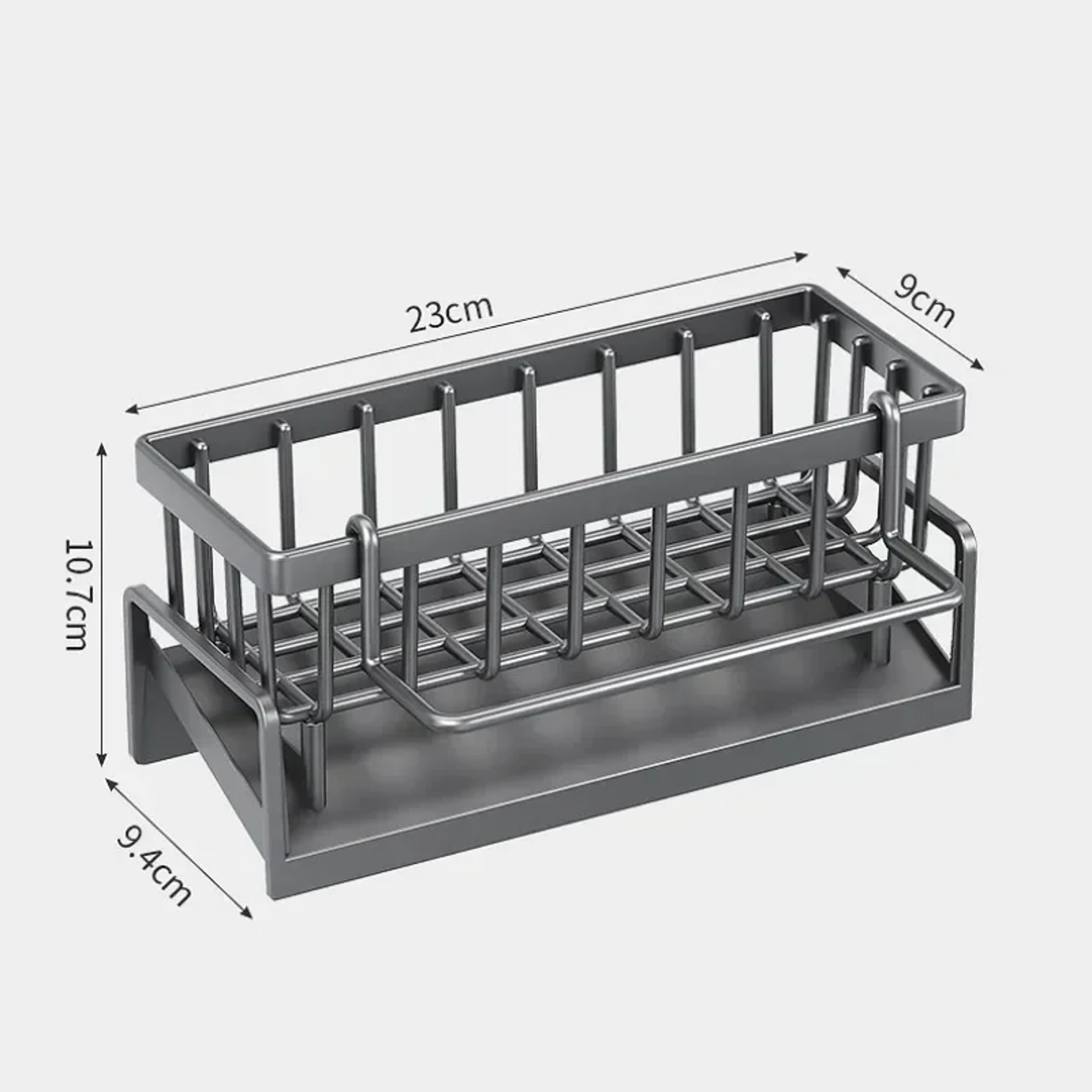 Kitchen Sink Organizer Sponge Holder With Drain Tray And Dishcloth Rack 4