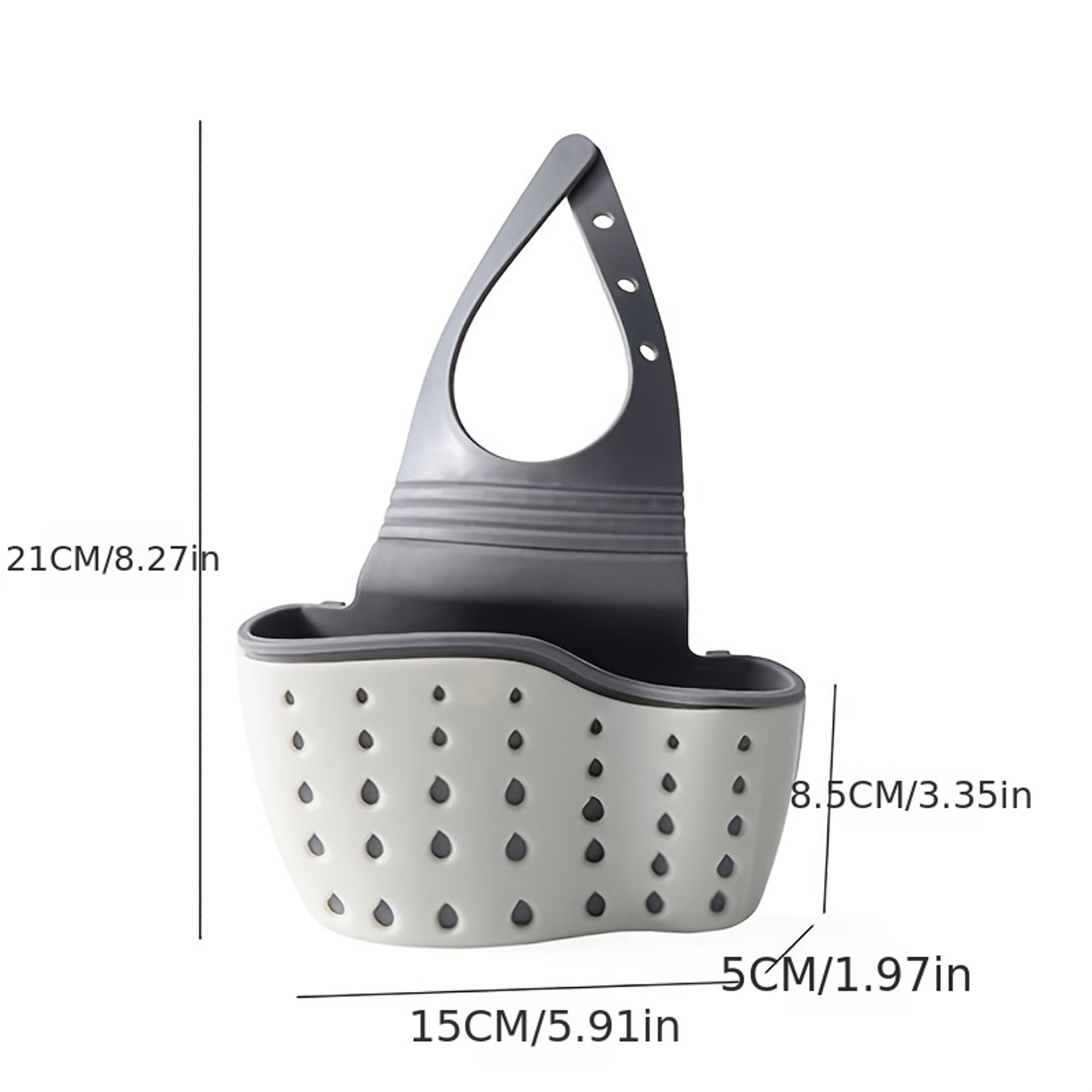 Adjustable Kitchen Sink Sponge Holder And Hanging Drain Basket Caddy 0