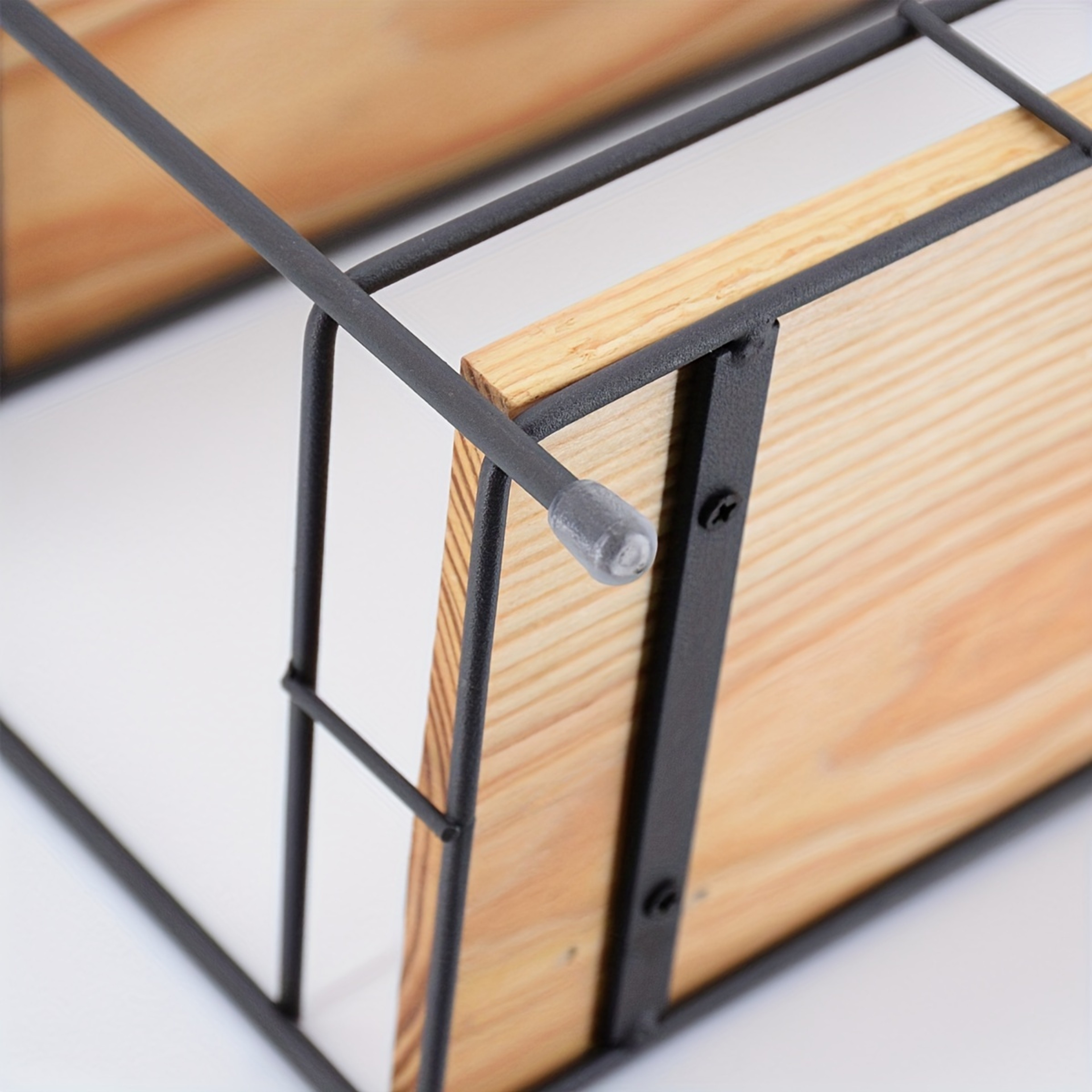 Wood Metal Spice Rack Countertop Organizer For Kitchen And Bathroom 4