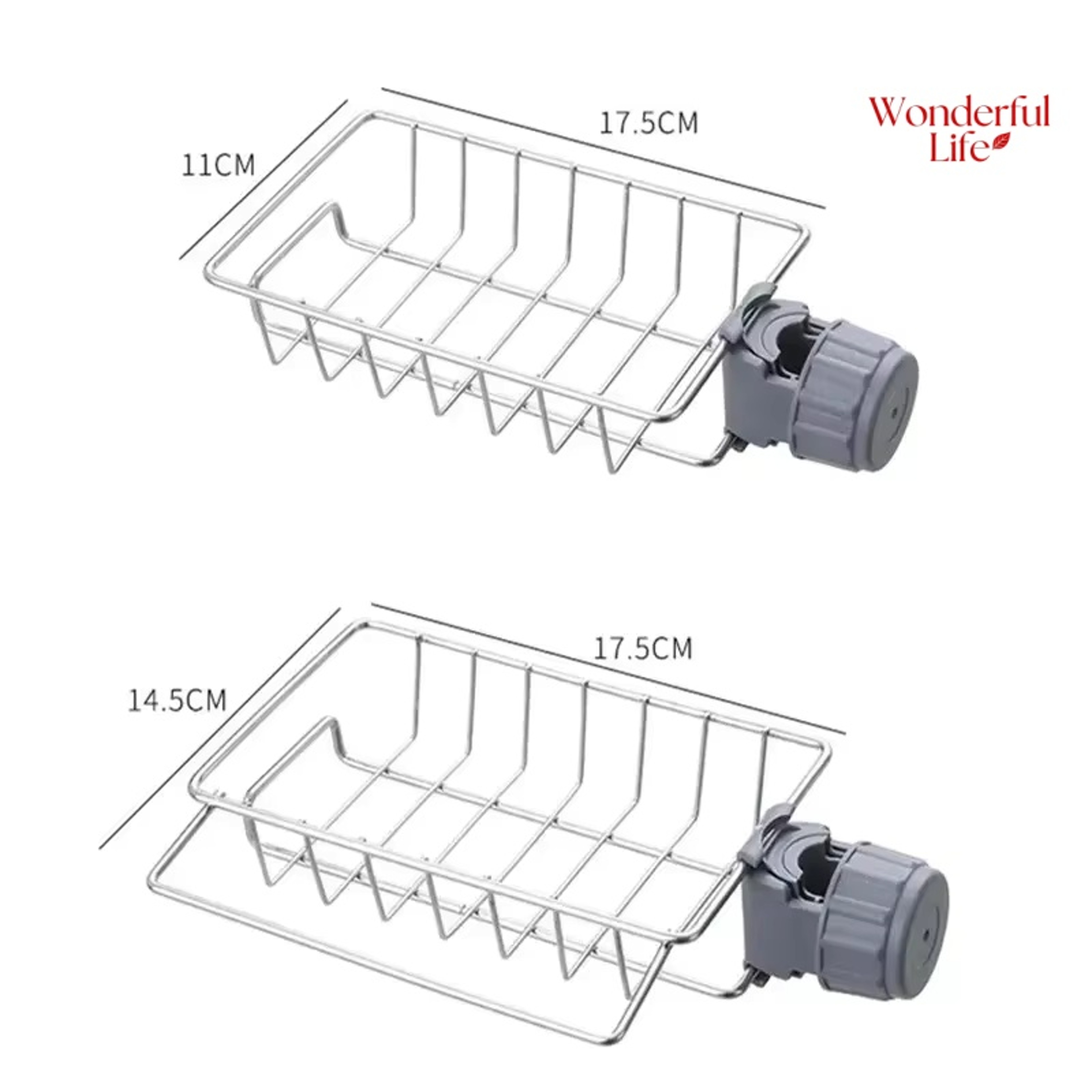 Stainless Steel Kitchen Sink Caddy Faucet Organizer And Sponge Holder 3